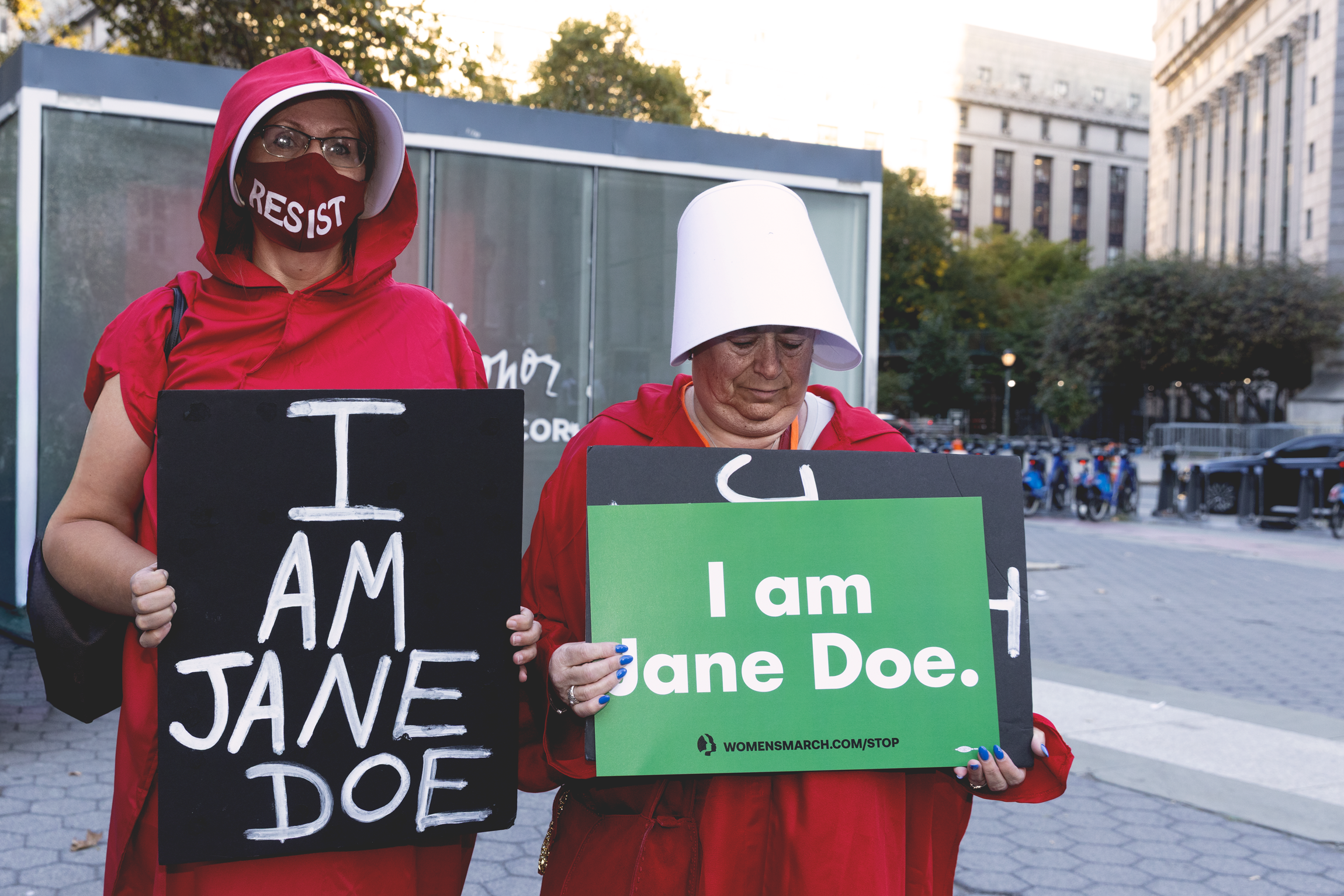 Handmaid’s Tale Imagery at the Jane Doe Rally