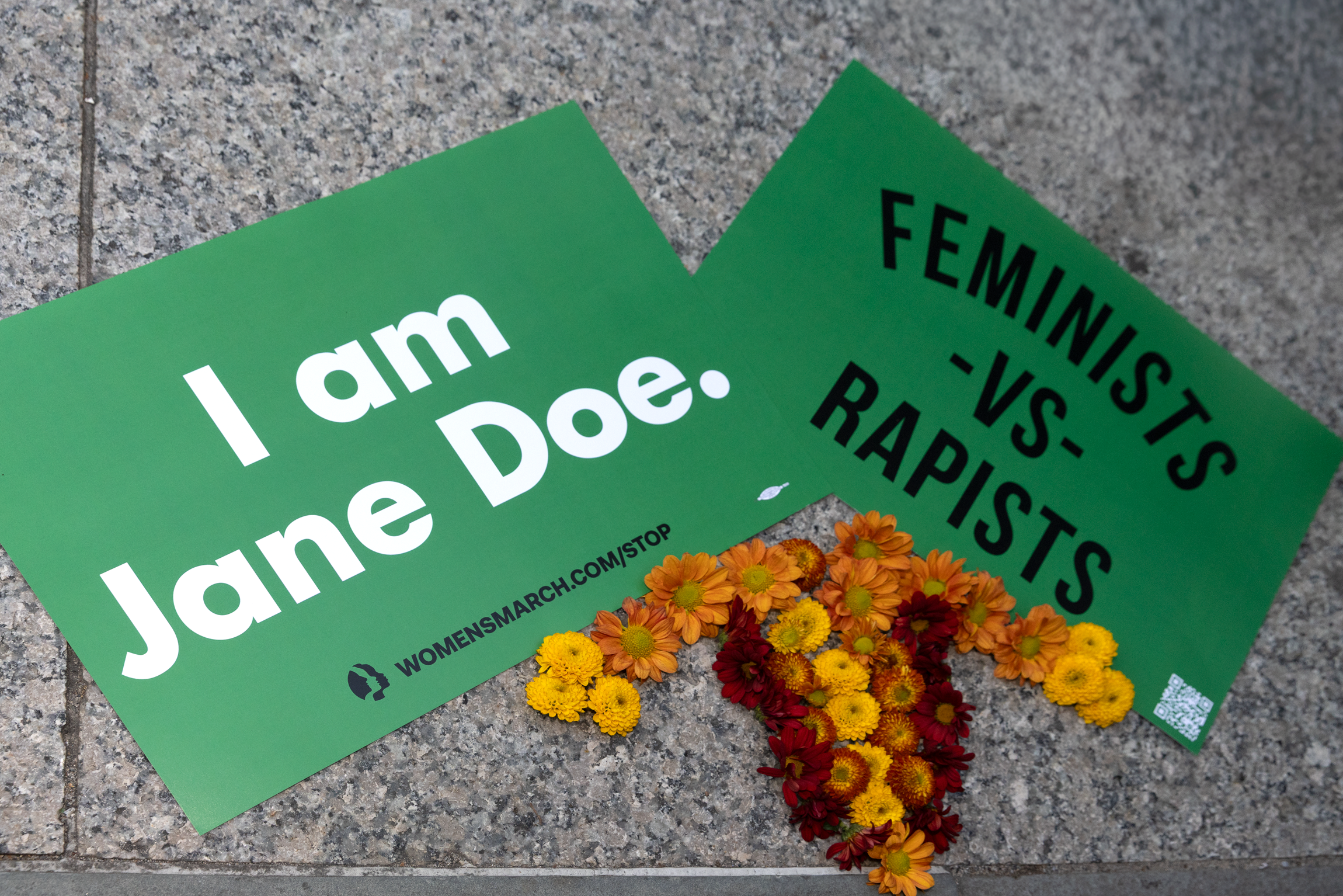 Jane Doe Signs and Flowers
