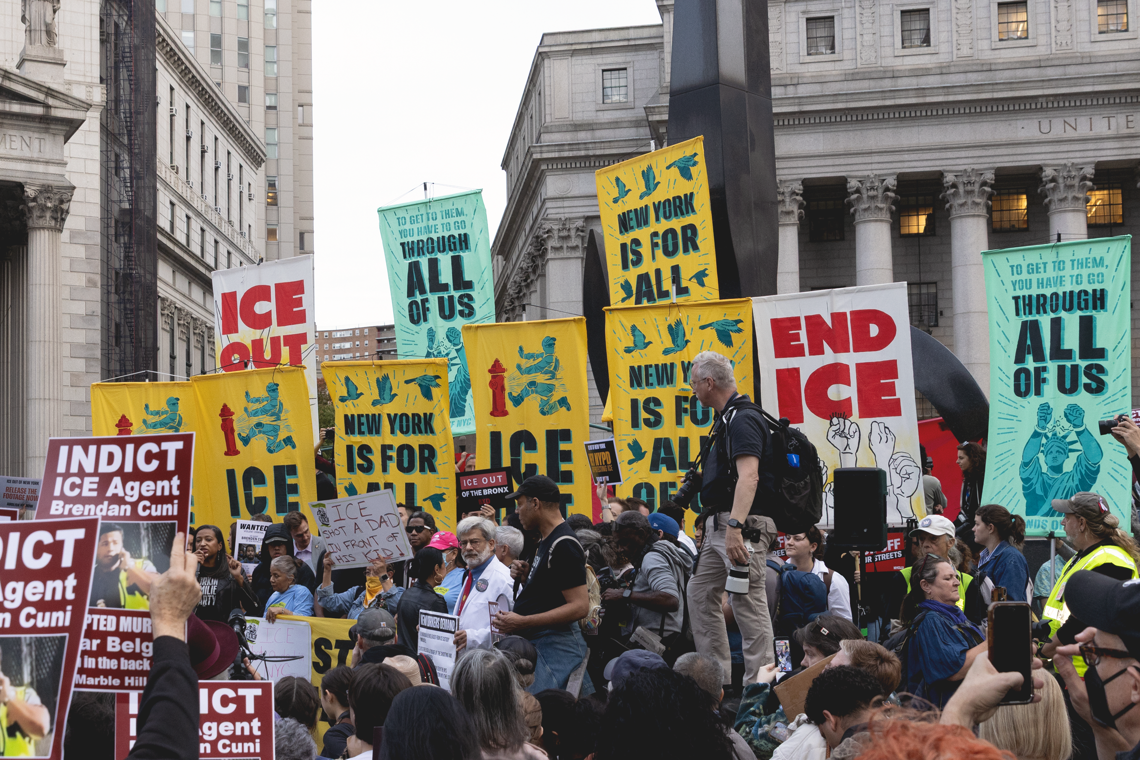 Anti-ICE Protesters Gather at Foley Square