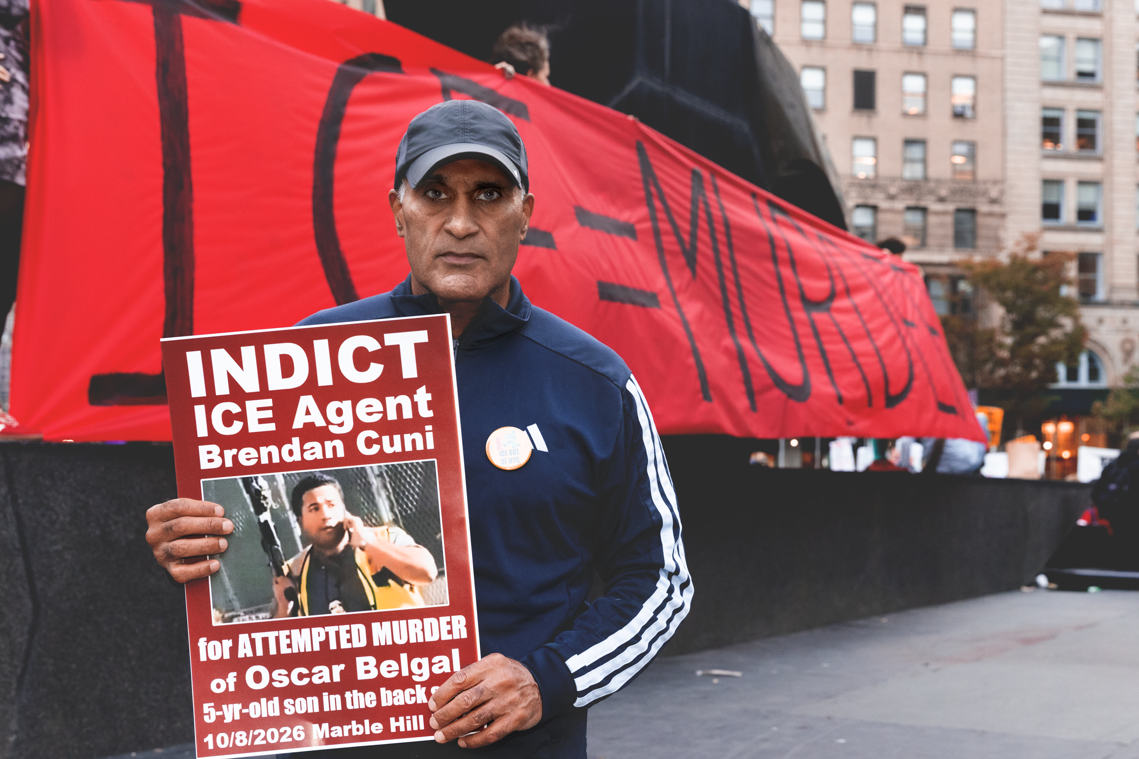 Protester Calls for ICE Agent Indictment