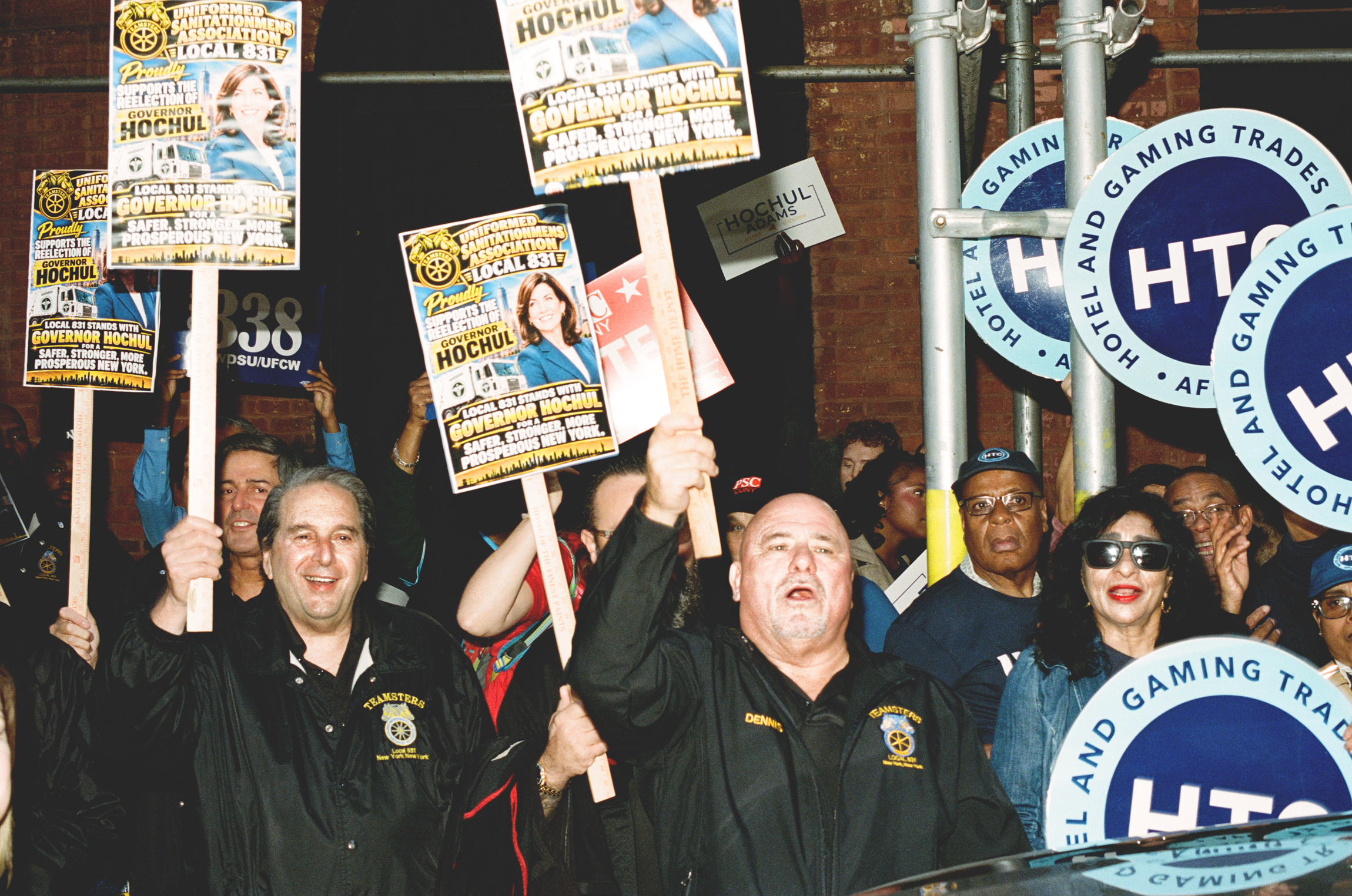 Hochul Supporters Gather Outside
