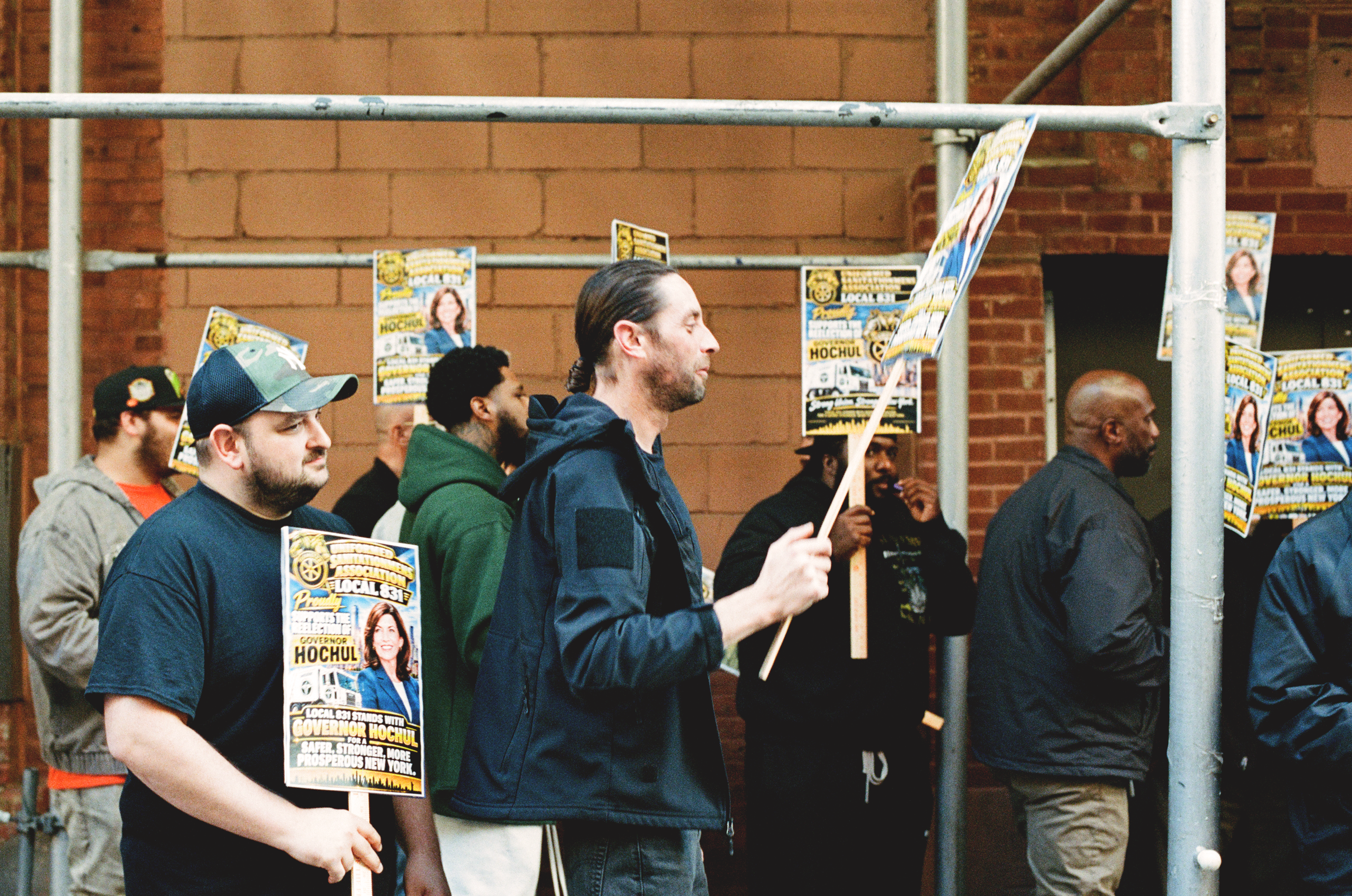Supporters Outside NY1