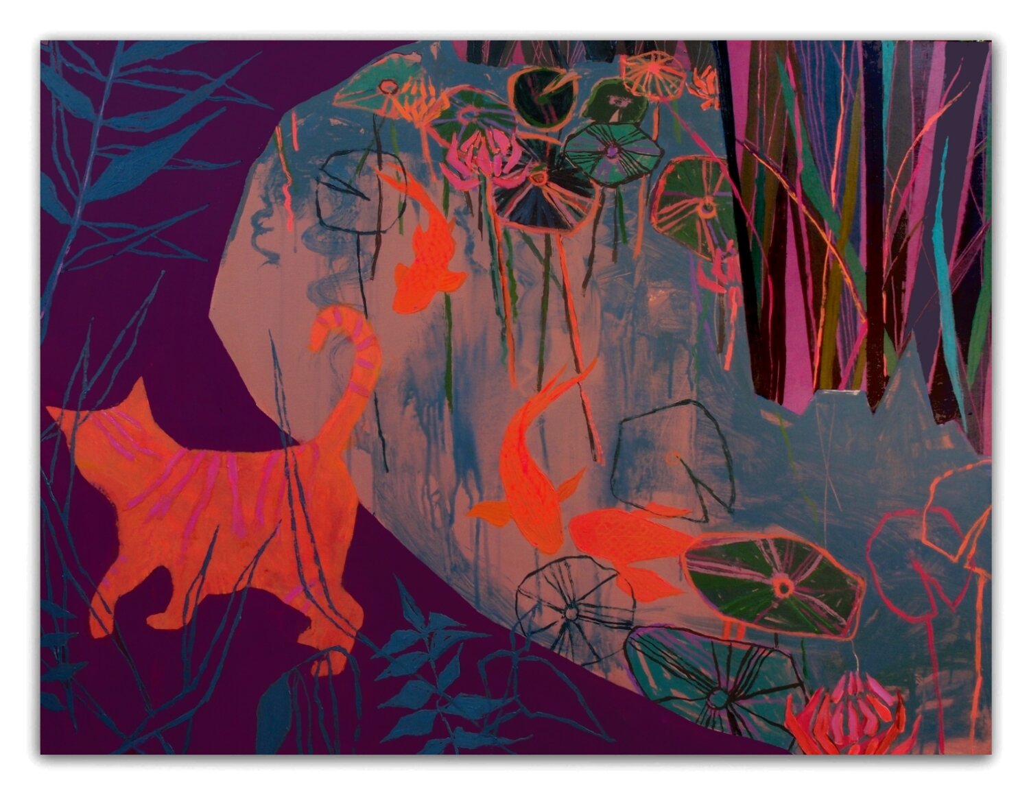 "Disinterested Cat" Painting