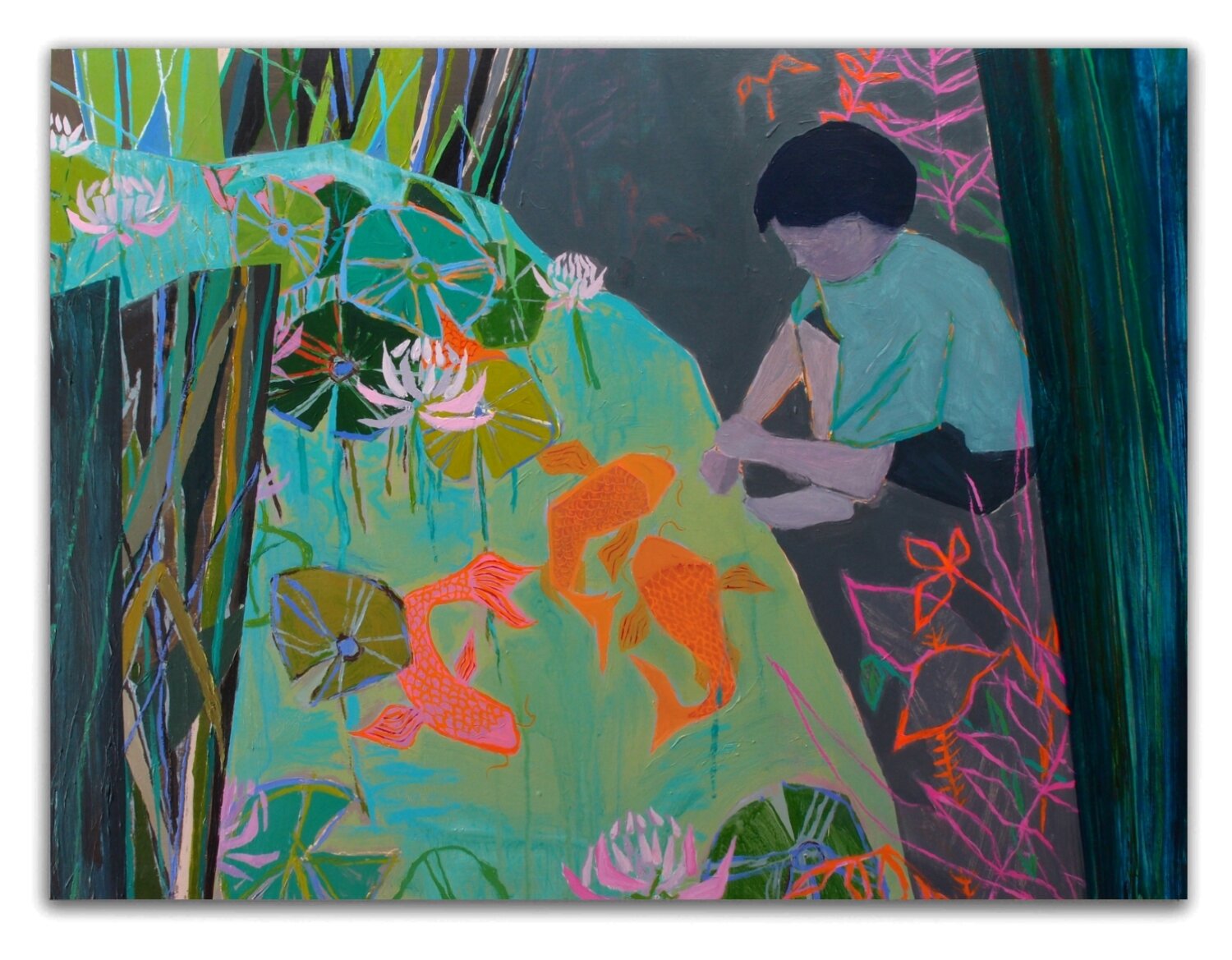 "Pond Nocturne" Painting
