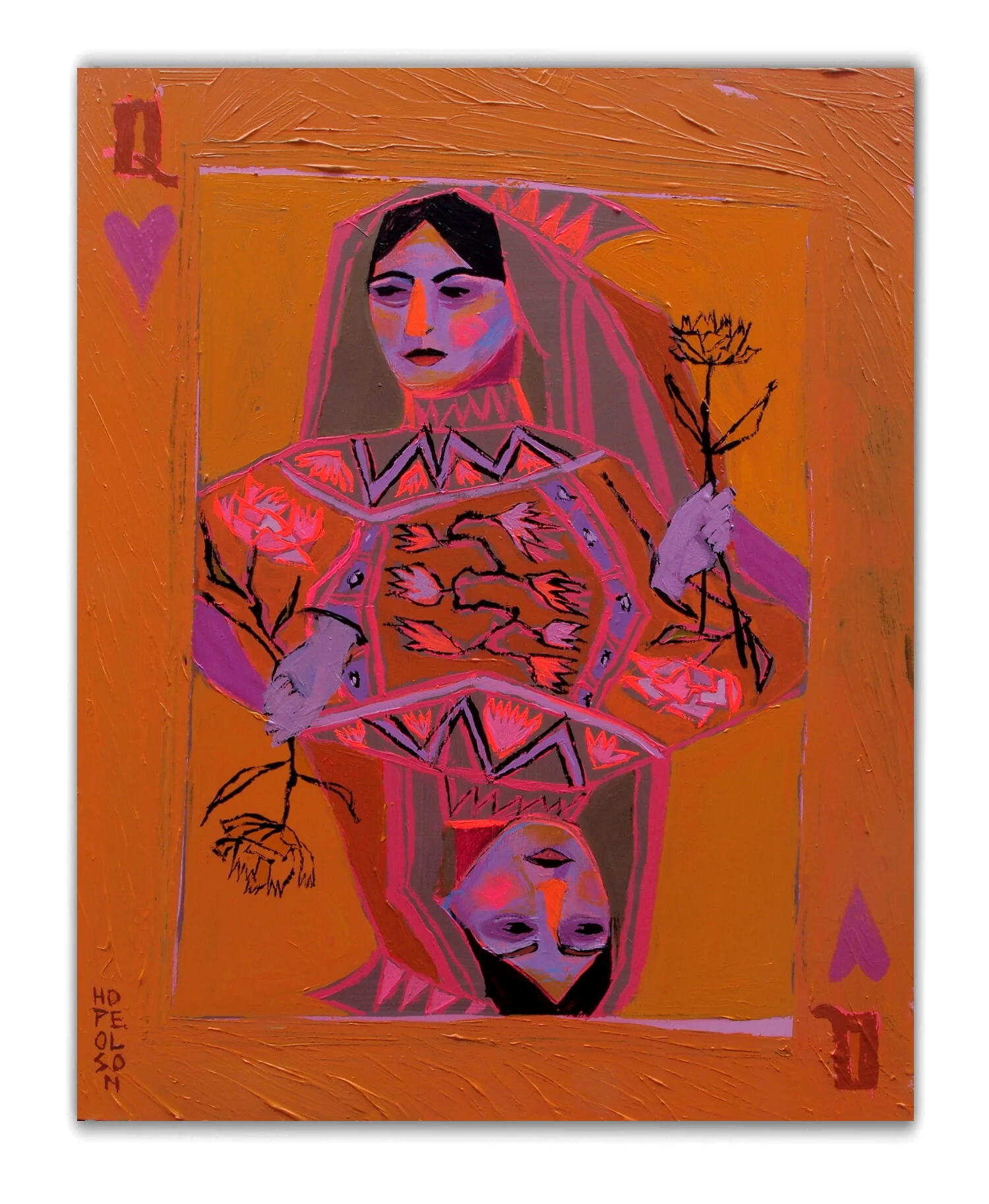 "Queen of Hearts" Painting