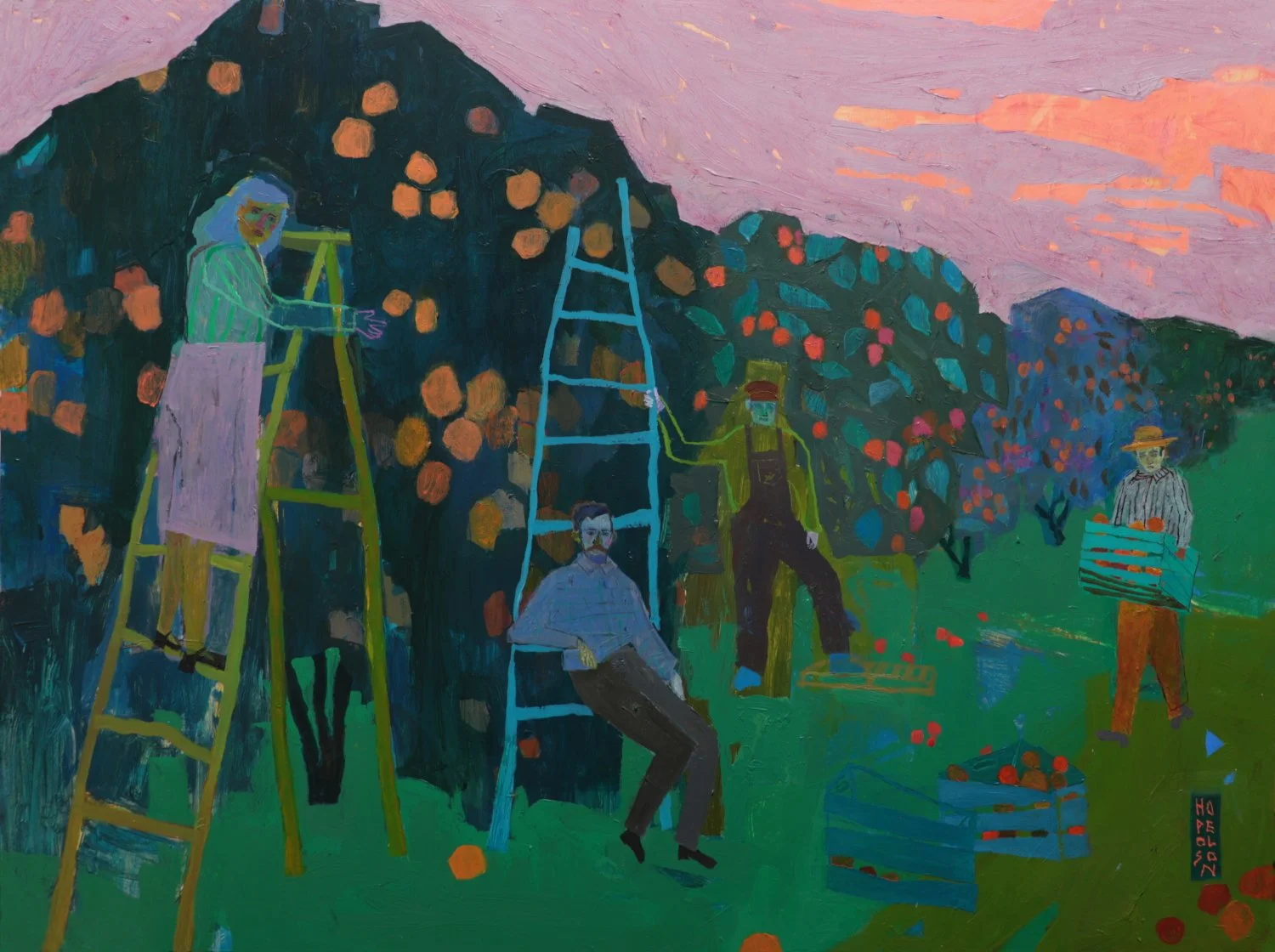 "Rose Sky, Orange Grove"