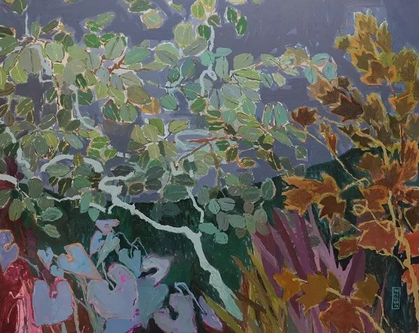 My personal favorite painting from this summer. I wanted the title for this painting, Though The Boughs Bend, to syntactically parallel a verse in Psalms: &ldquo;Though the earth give way and the mountains fall into the heart of the sea..&rdquo;, God