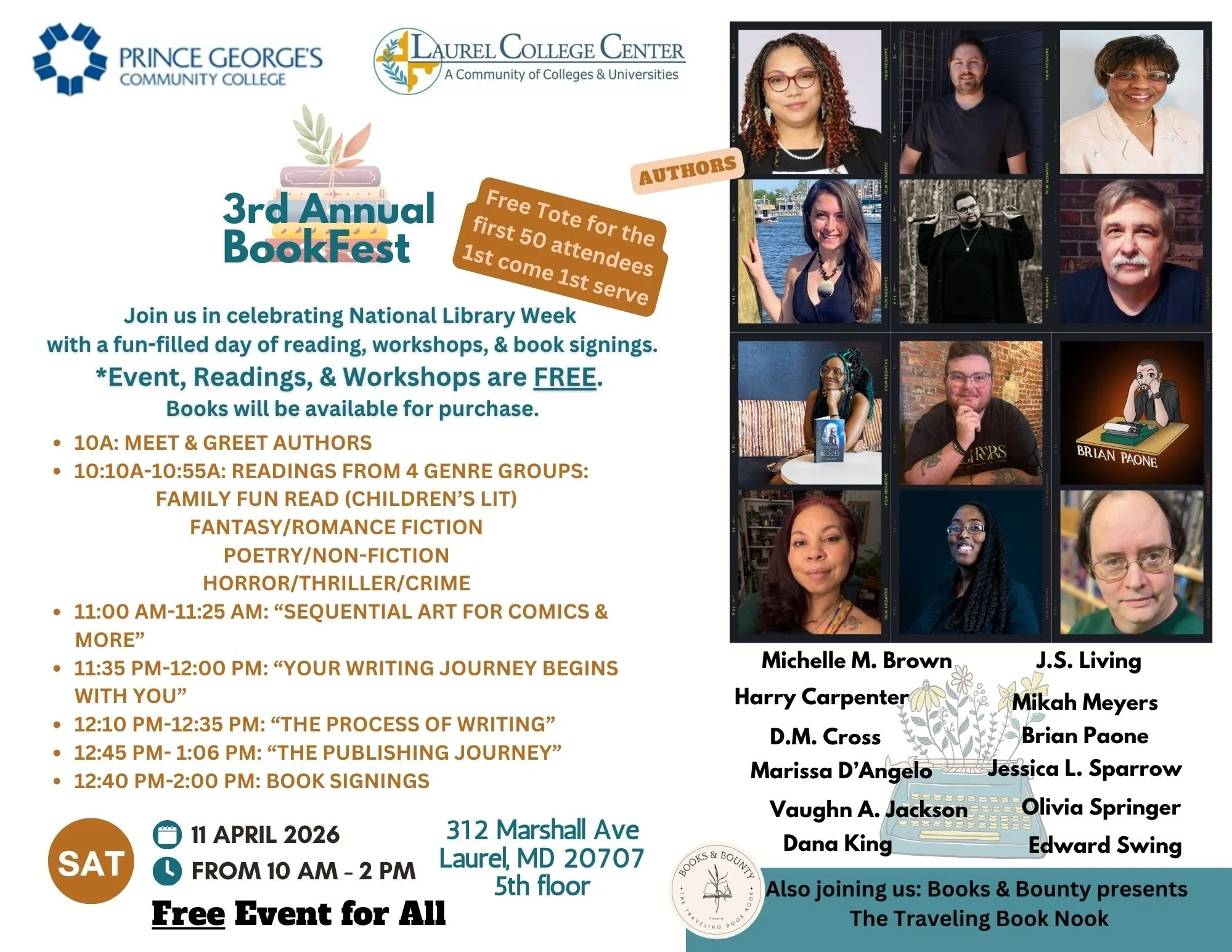Laurel College Center 3rd Annual Bookfest