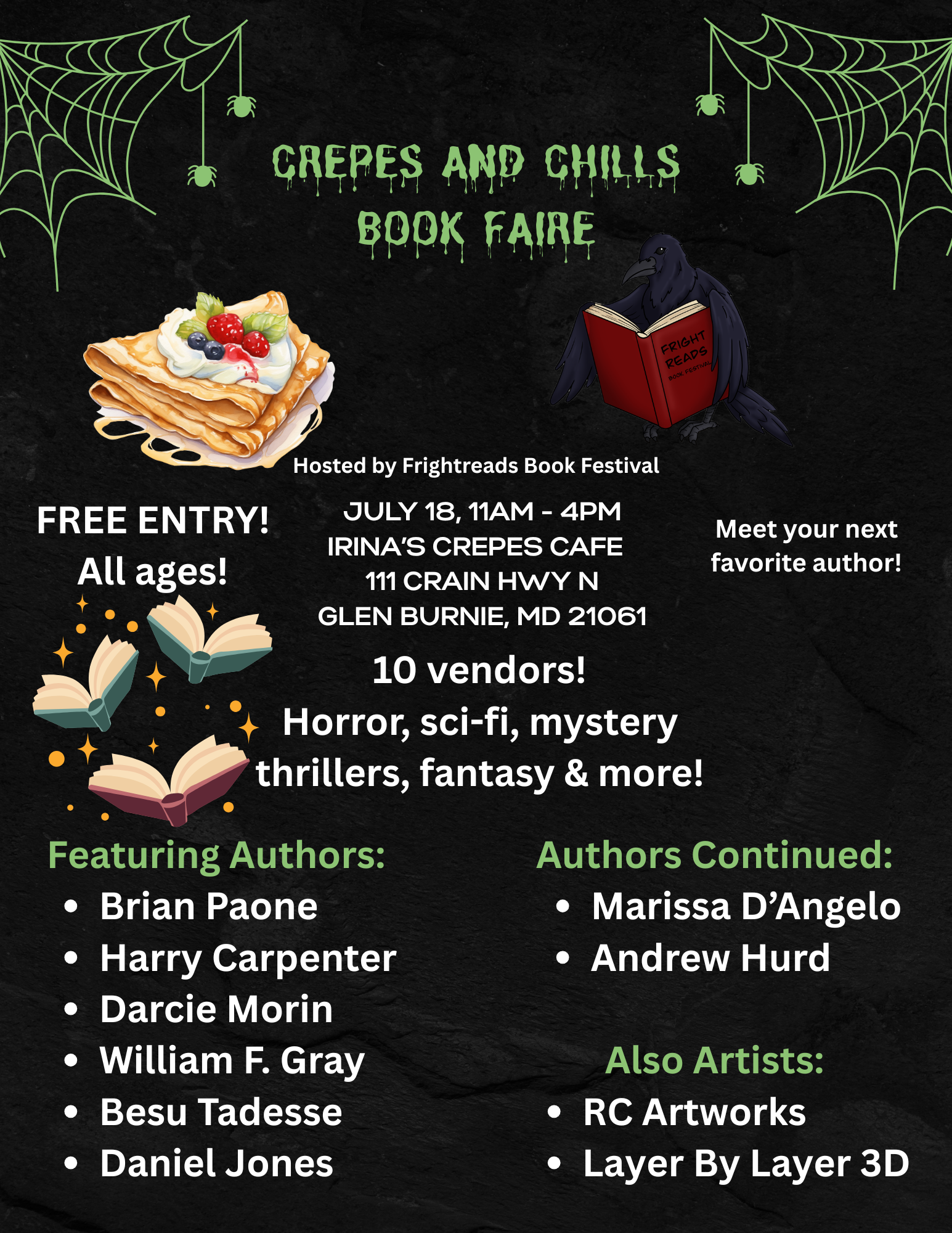 Crepes &amp; Chills Book Fair