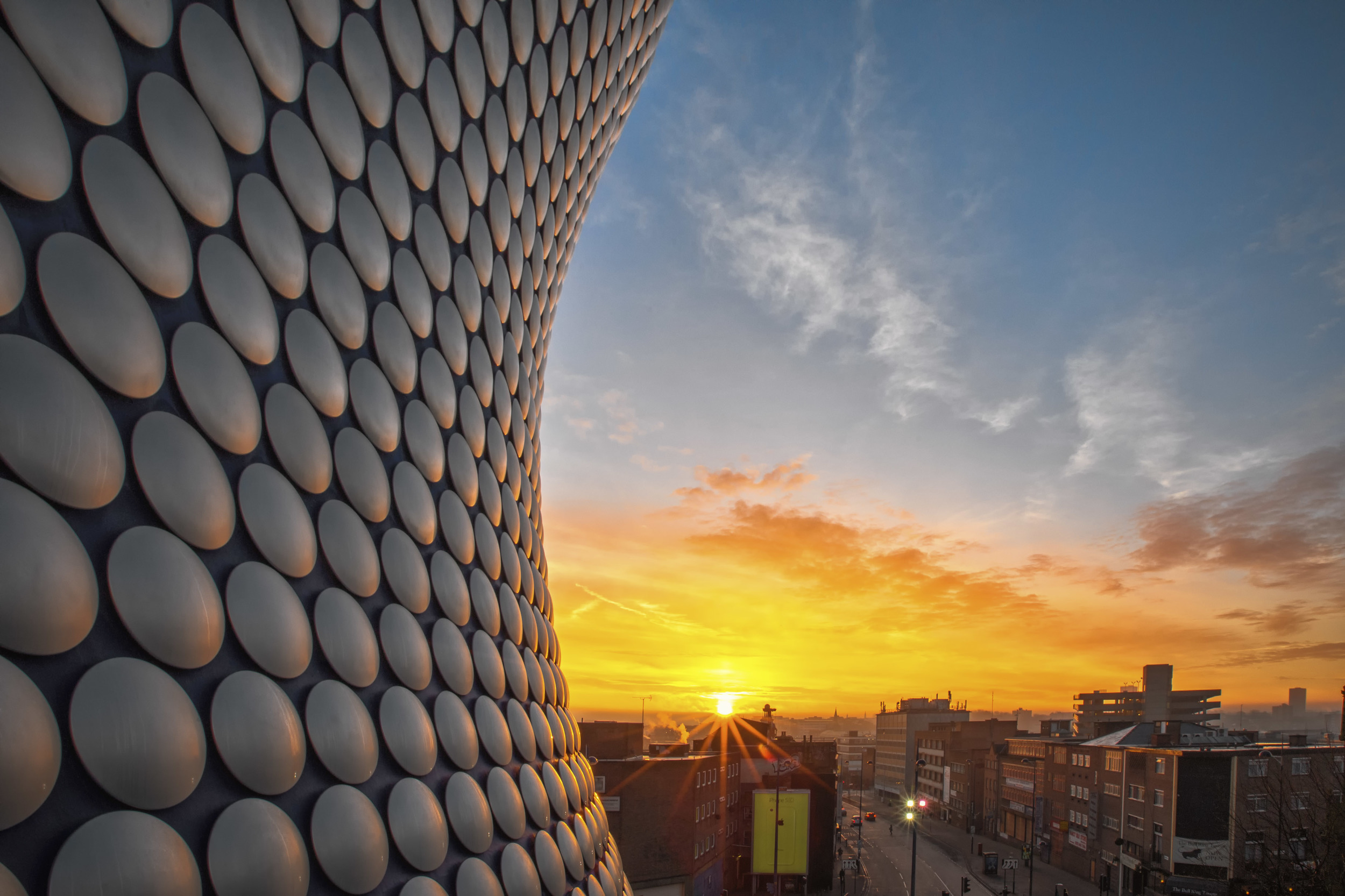 "Sunrise over Selfridges" - Birmingham, England. Canon 6D + 16-35 f/2.8L II @ f/22. 1/25.