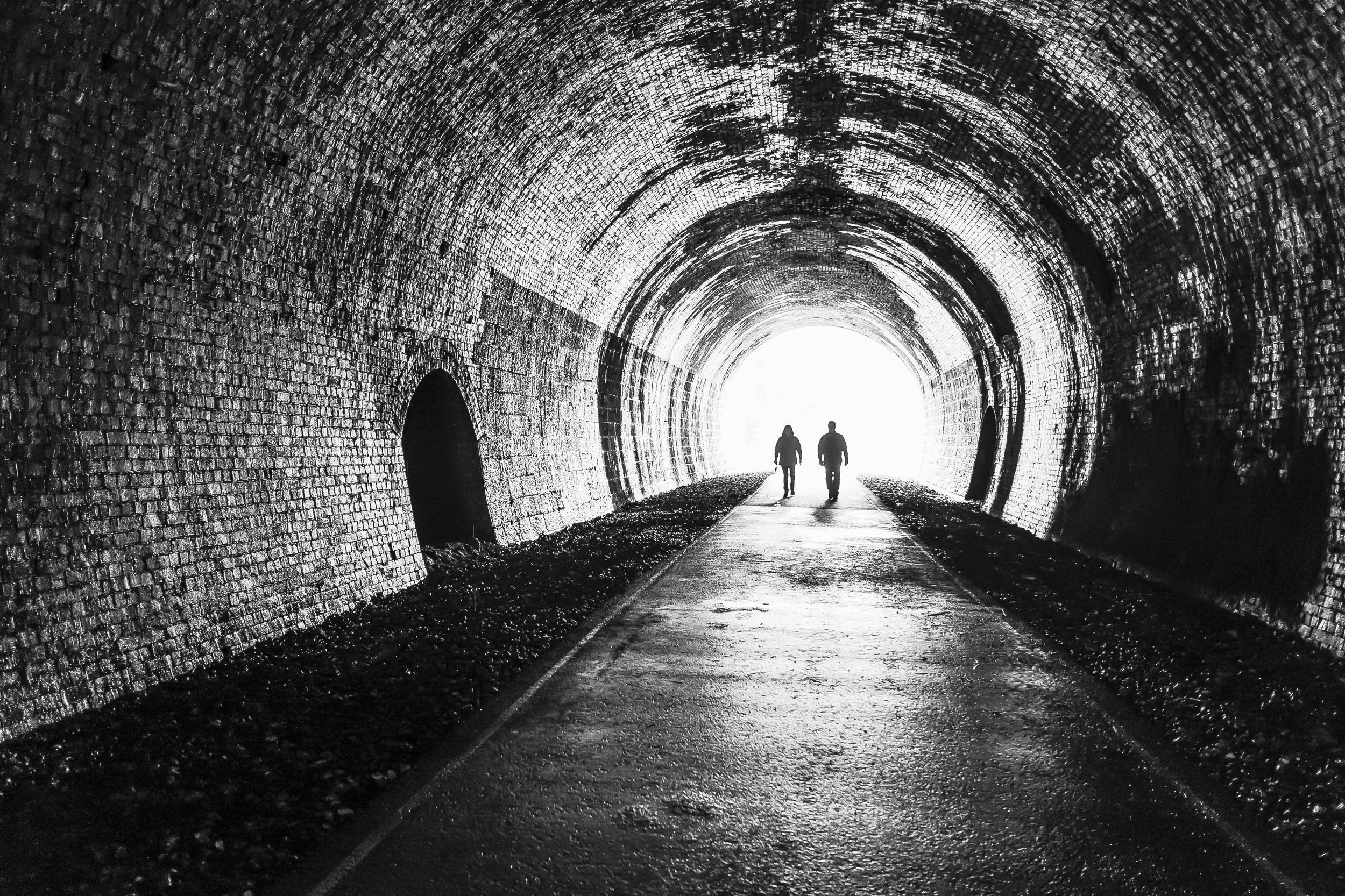 "Light at the End of the Tunnel" - Monsal Trail, England. Fujifilm X-Pro1 + 18mm f/2 @ f/2. 1/50.