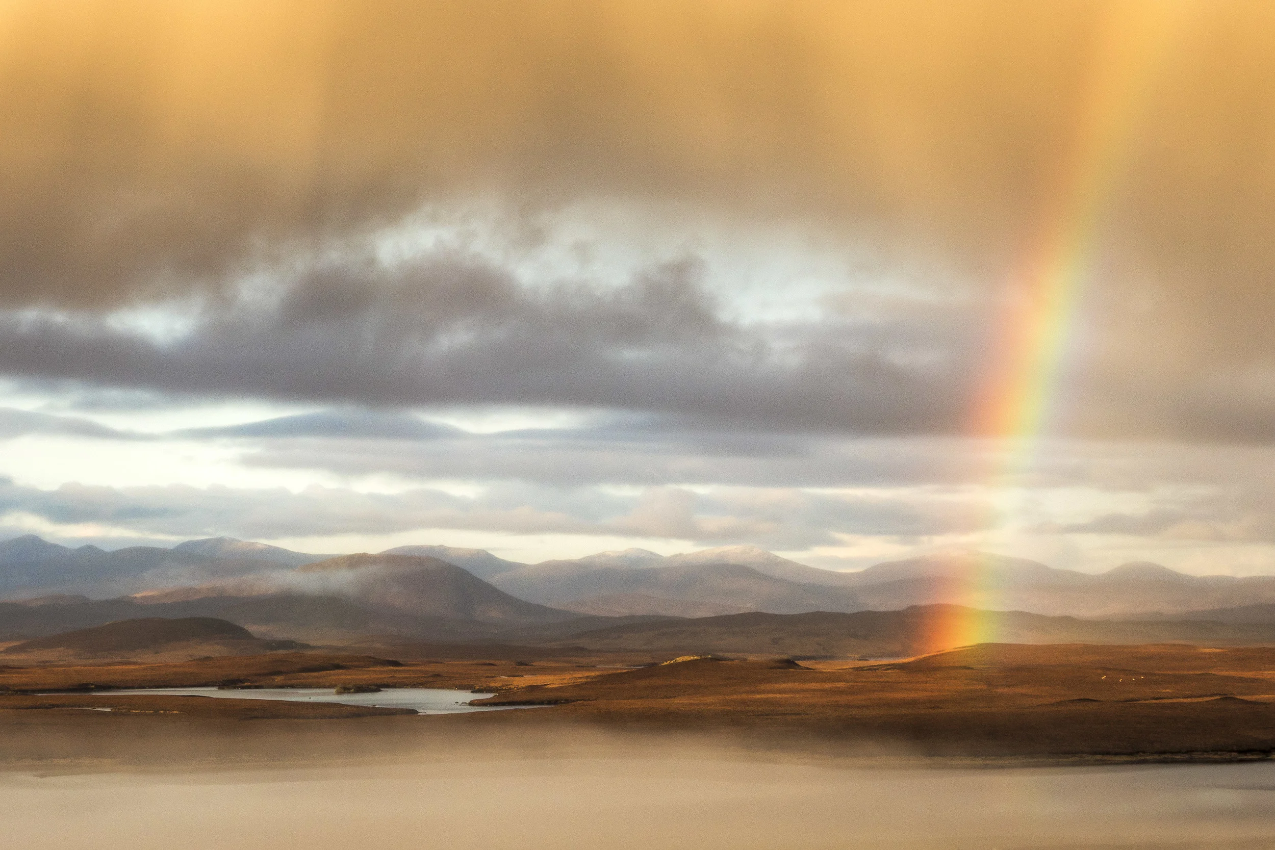 Rainbow and Mist over Achmore, Isle of Lewis