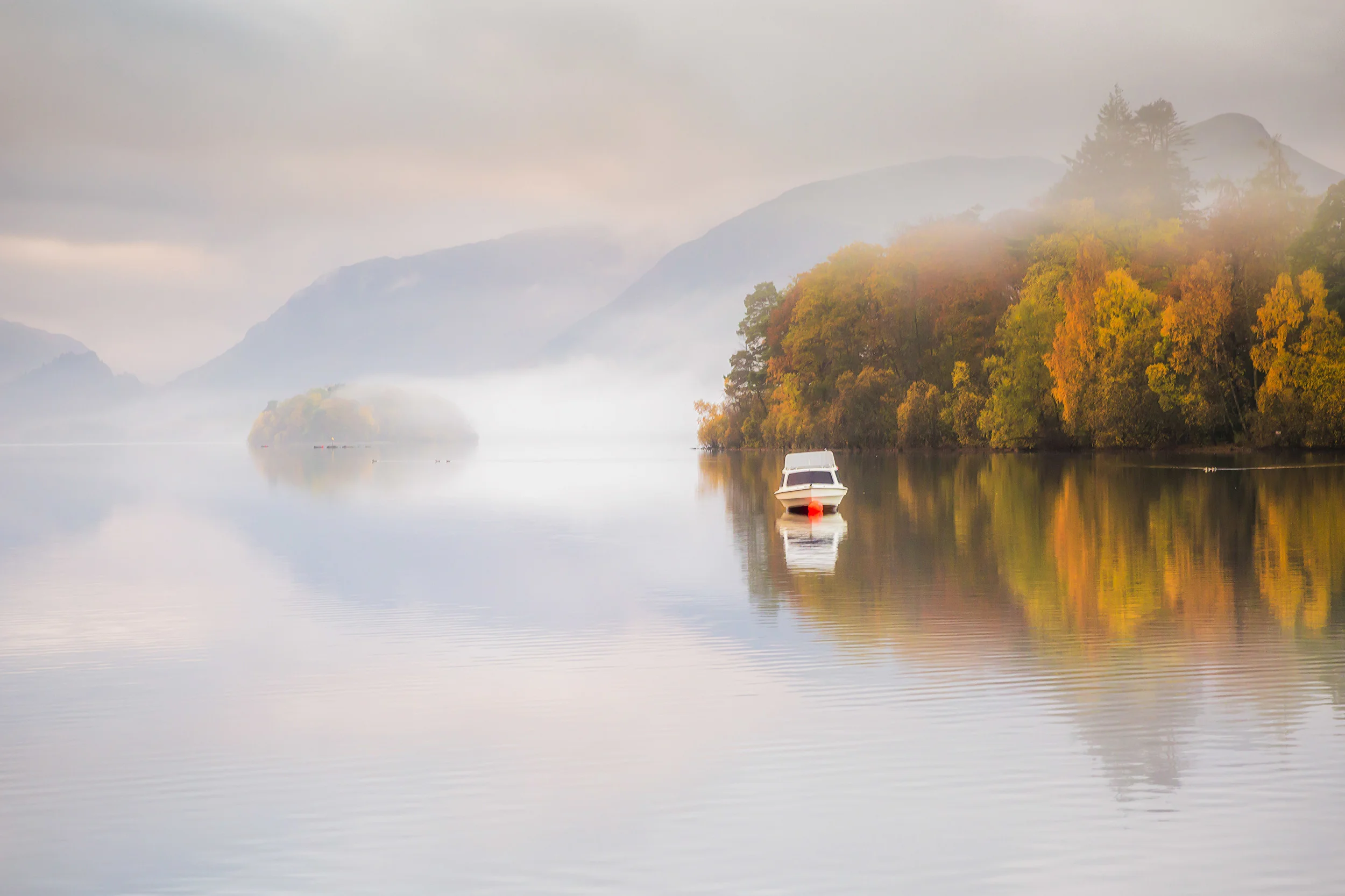 Drifting. Derwentwater, Lake District, UK.