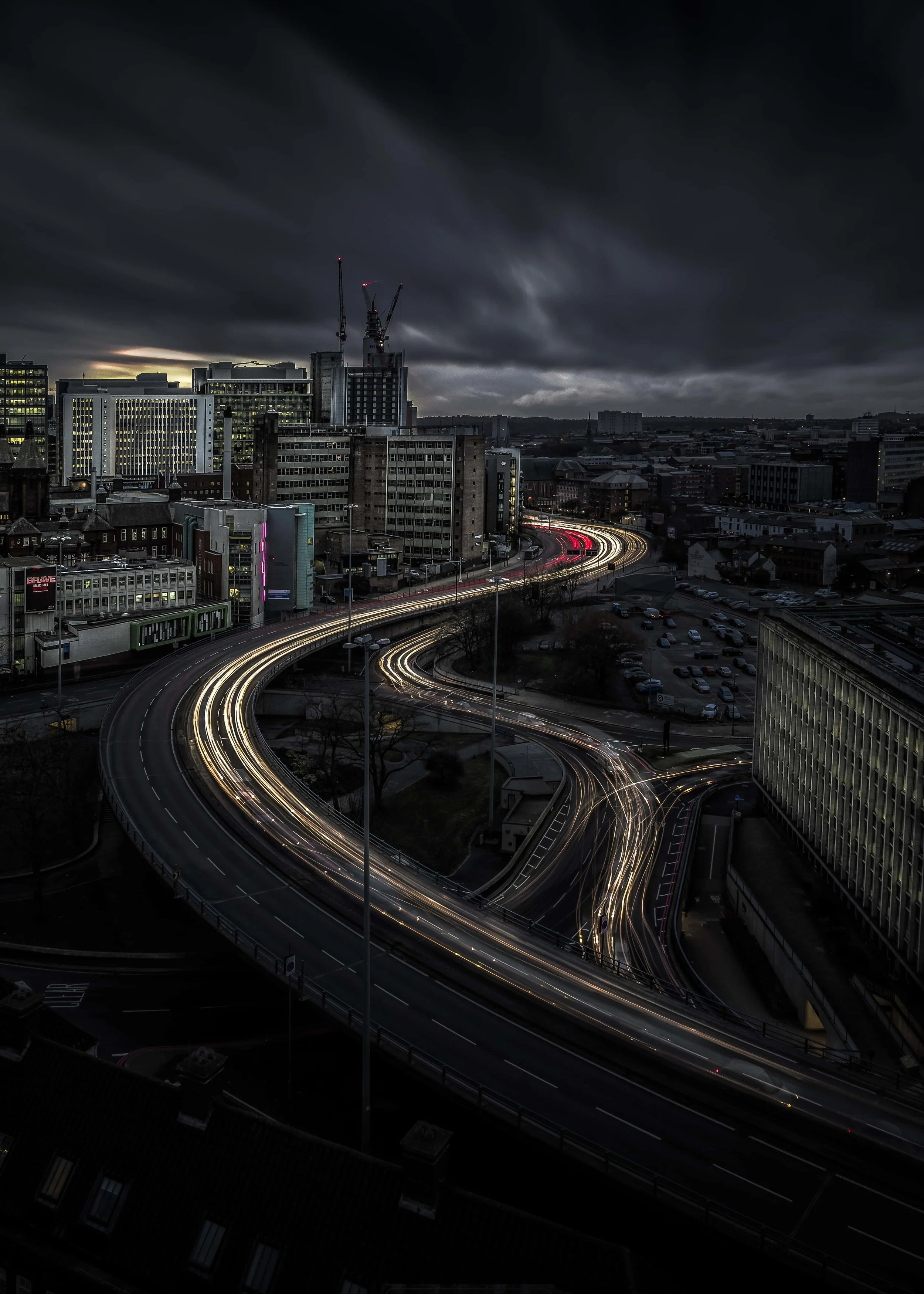 Aston at night.