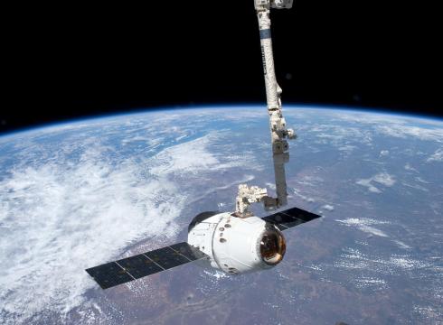 SpaceX's much-celebrated Dragon Capsule delivering... what ever it is that you need to deliver to the International Space Station. Pizza?