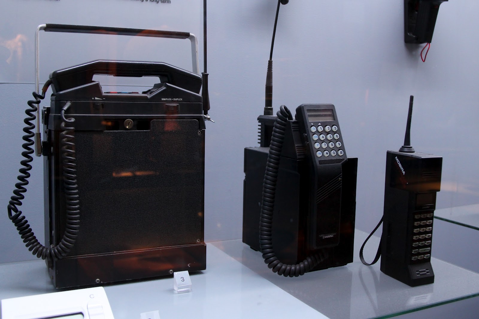Some of Nokia's early forms of their telecoms equipment - military radio gear and an early car phone