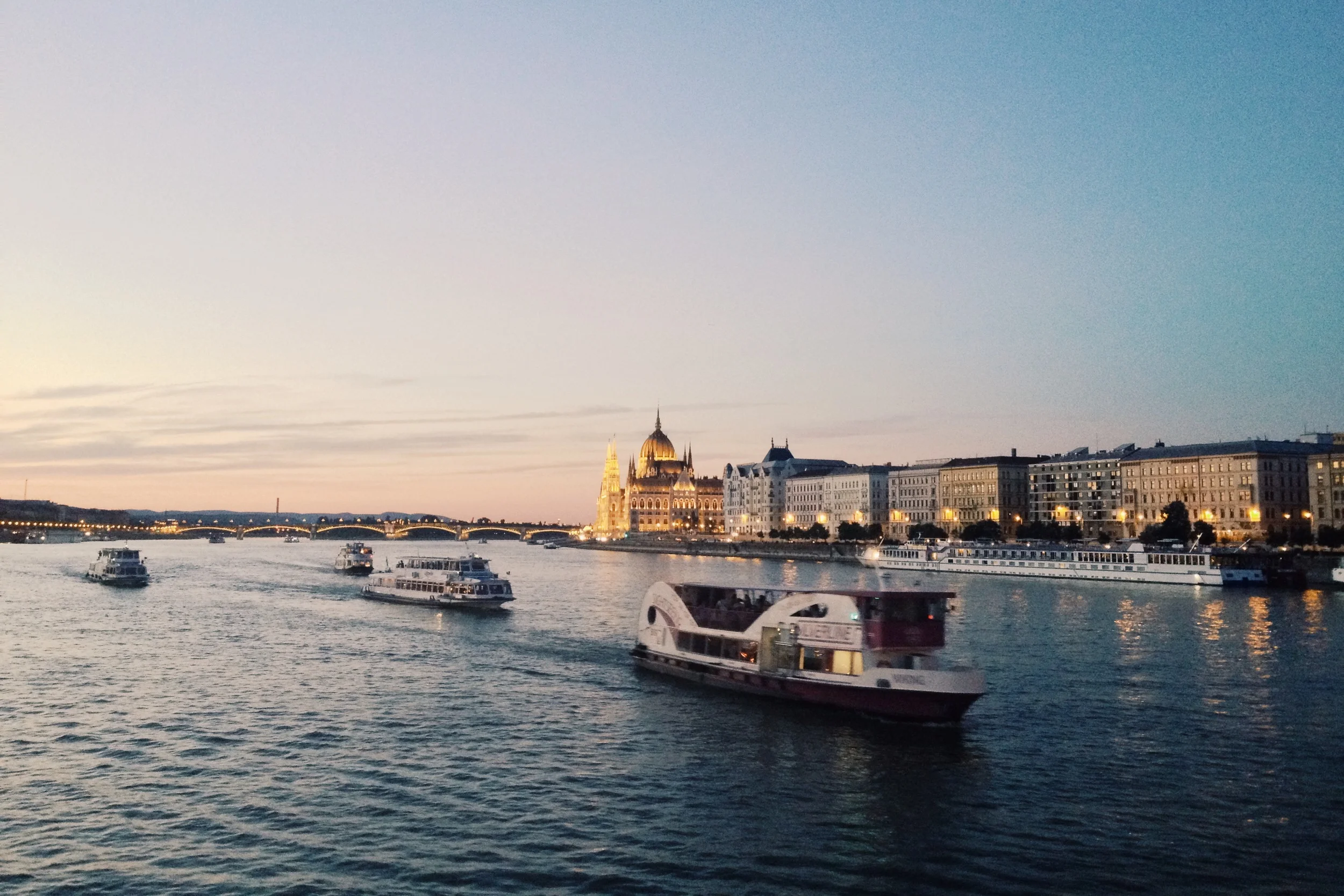 The view from our boat on the river cruise. 