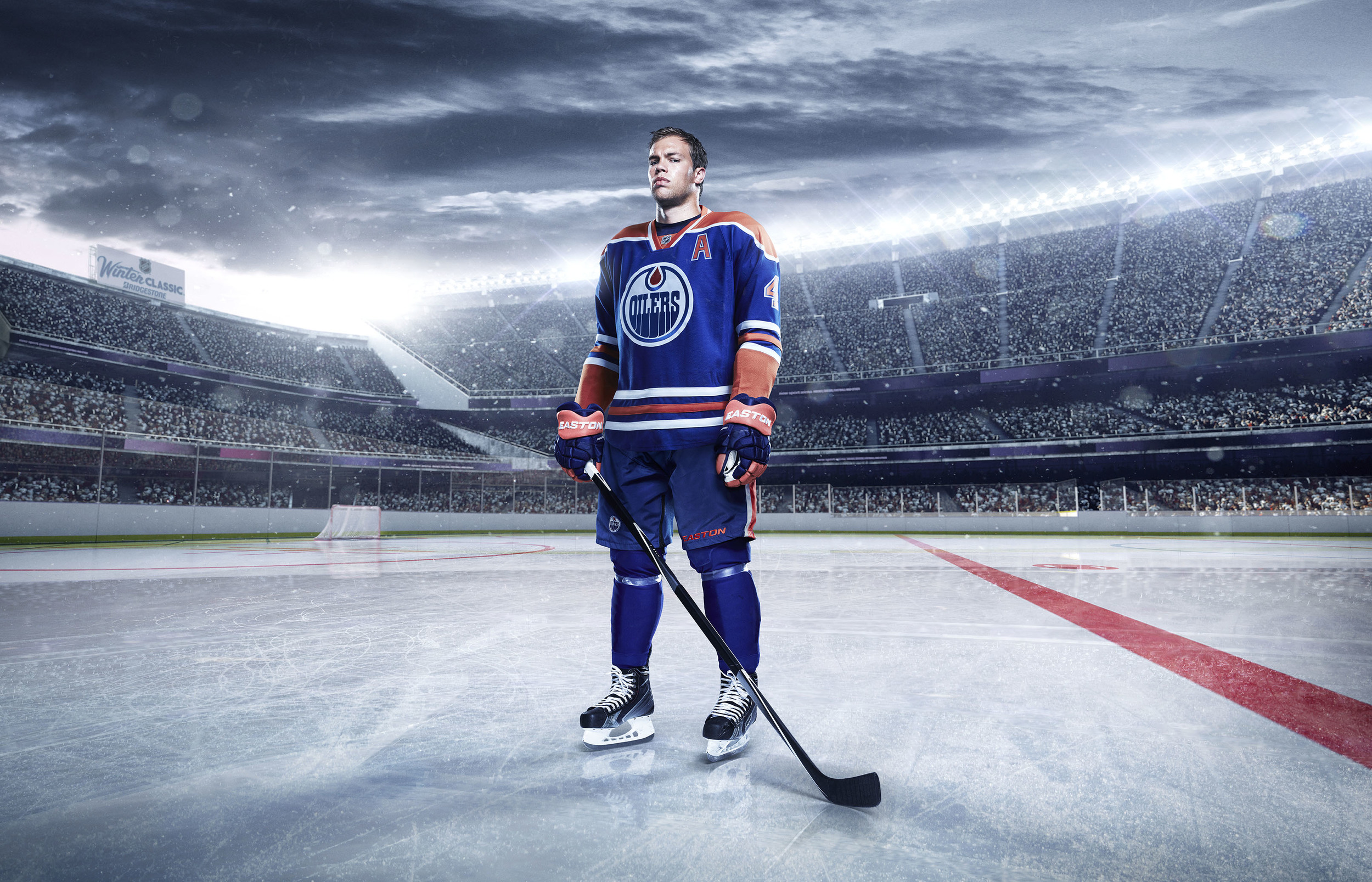  Taylor Hall - Oilers  Photographer • Aaron Cobb  Compositing and CGI • Brad Pickard 