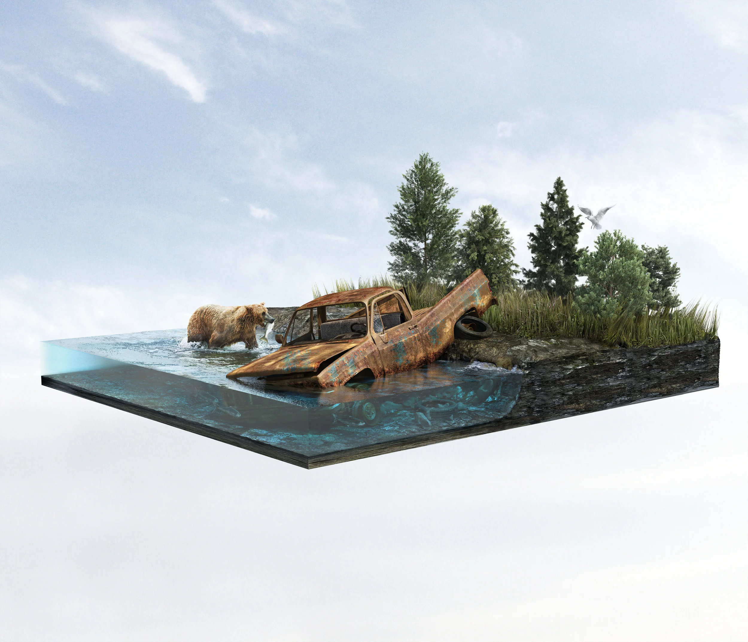 Piece of earth cross section study cgi • Brad Pickard