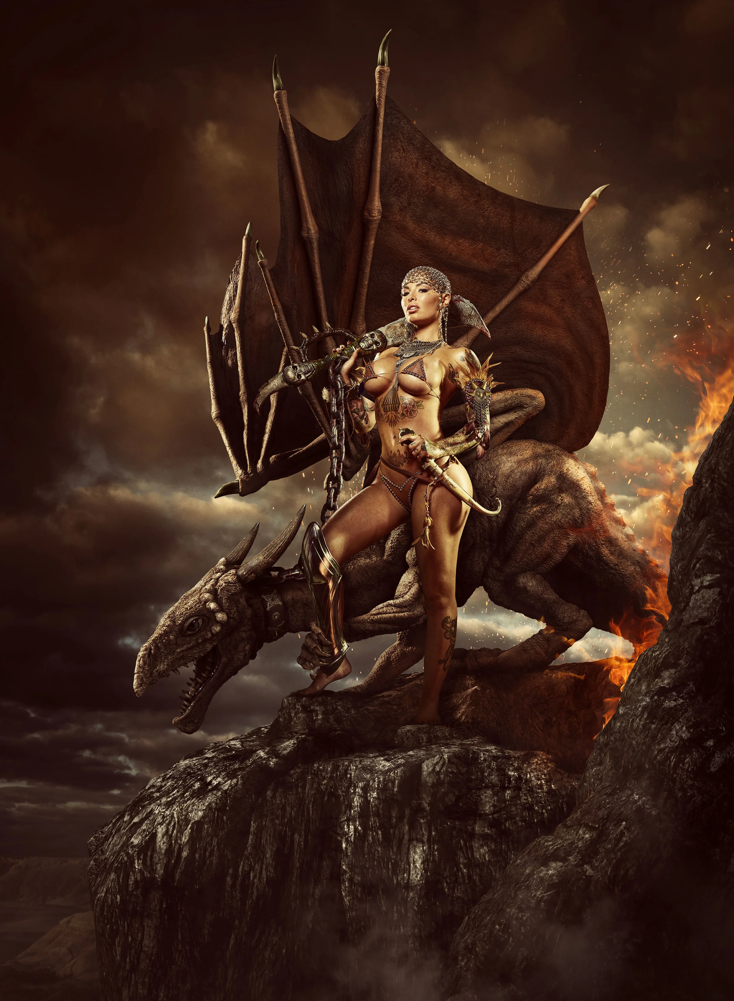 Featured in Luerzer's Archive 200 Best Digital Artists Fantasy art collaboration Christy Mack Photography • Matt Barnes cgi • Brad Pickard