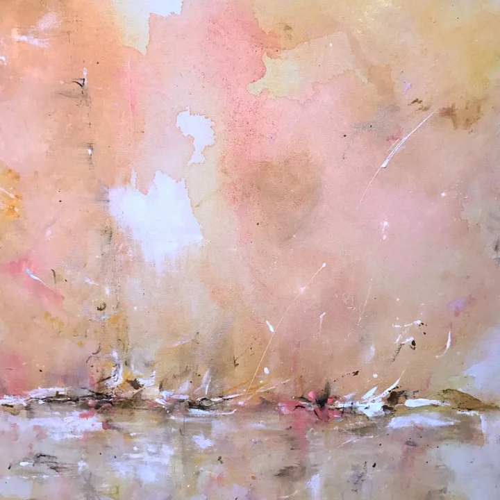 'Limoncello' 36 x 36 oil, acrylic and charcoal