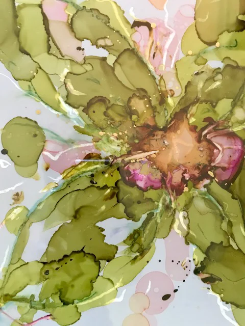 'Grasshopper' 14 x 11 Mixed media on Mylar