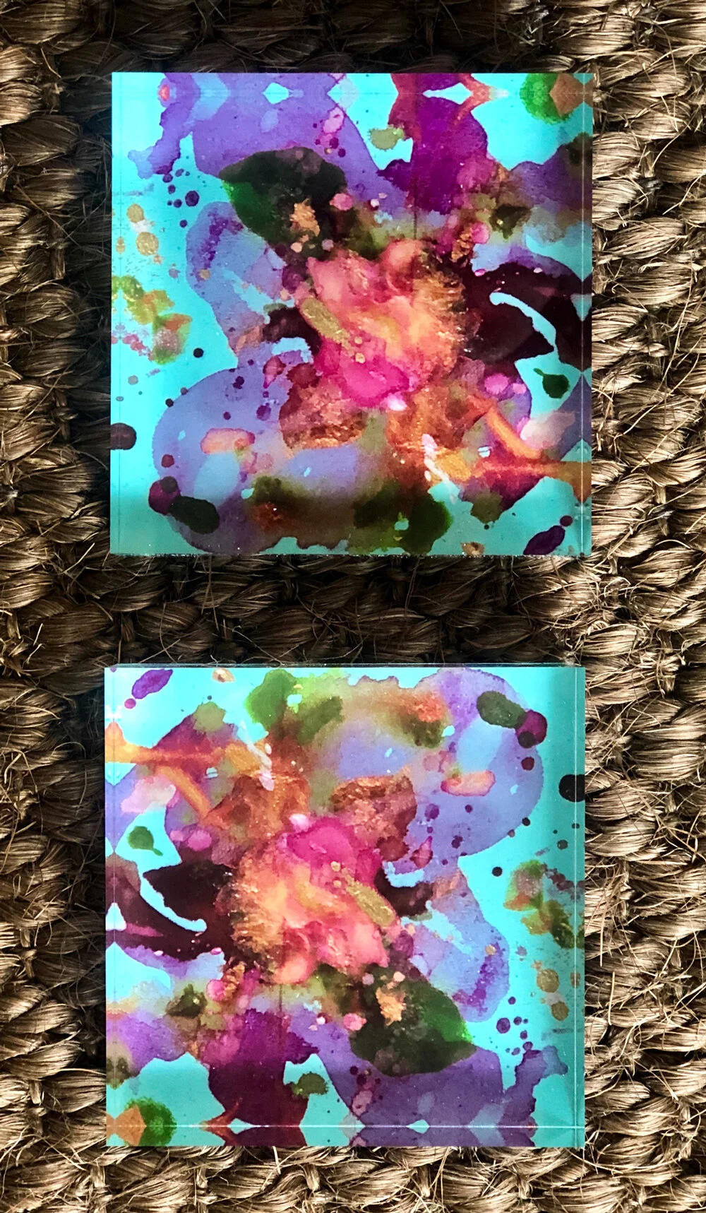 Floral Acrylic Blocks