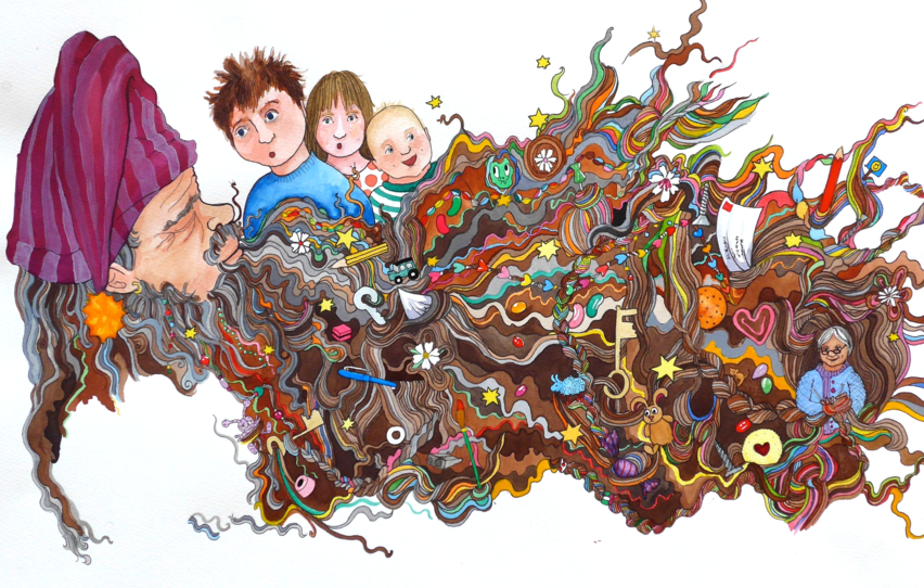 Grandad's Beard 2016 - Working under the tutelage of illustrator Korky Paul I created this illustration, about a magical beard