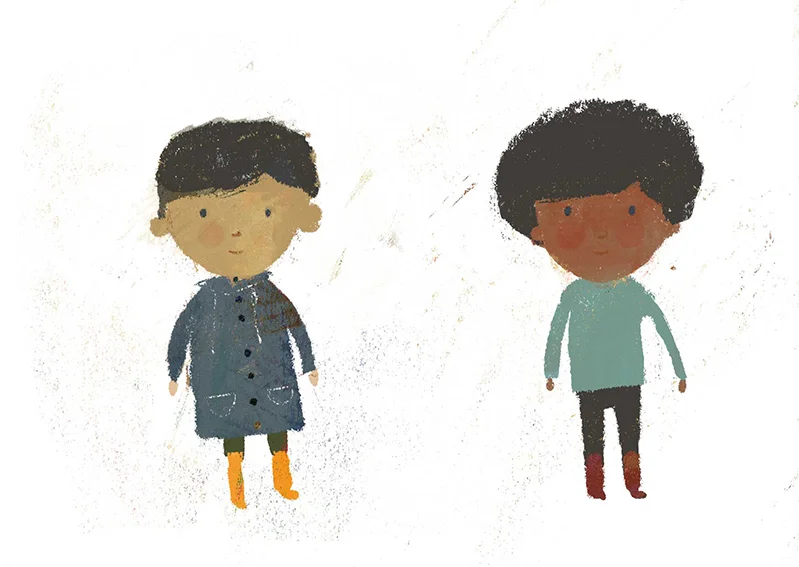 Caro's friend Bobby and his dog evolved from my sketchbooks in a similar way...