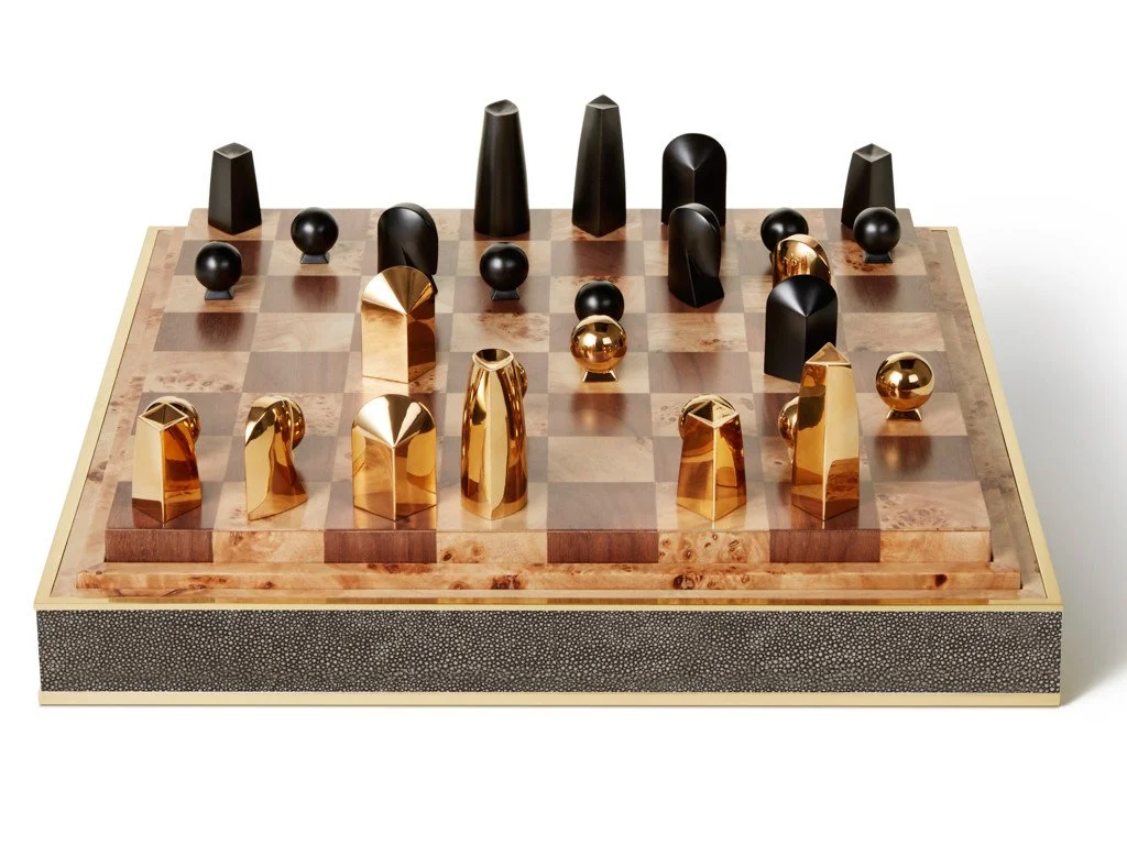 Interiors Advent Calendar - AERIN chess set with shagreen detail - Masha Shapiro Agency UK.jpg
