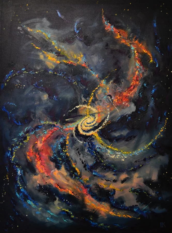 "the Cosmos" 30 x 40 inch oil on canvas
