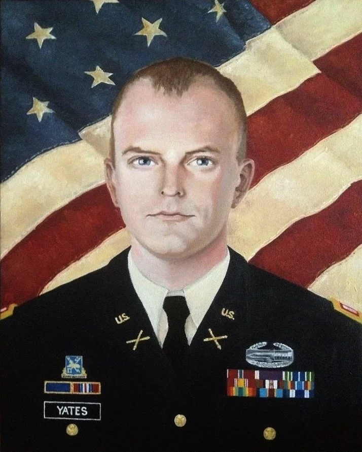 "Soldier Portrait Lt. Yates" oil on canvas