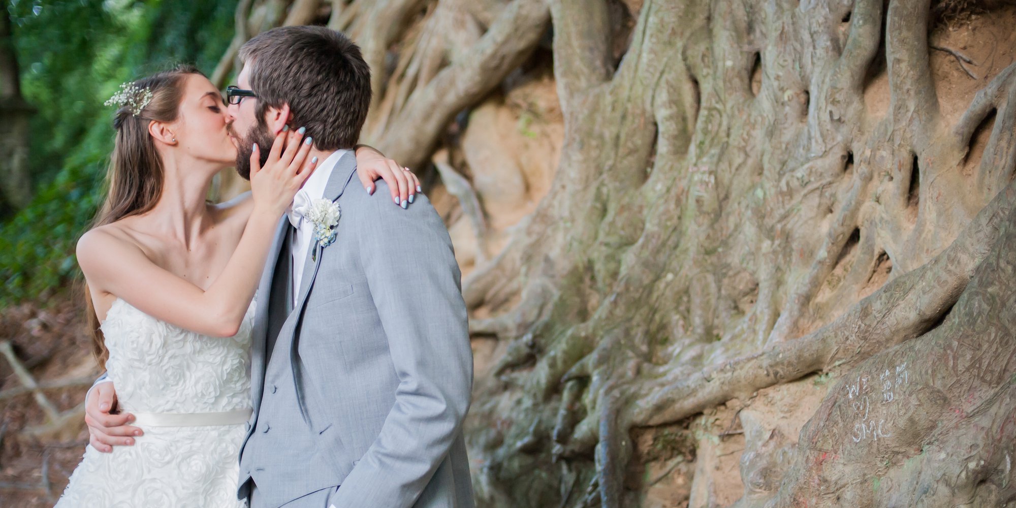 "Get together left hand in the pocket arms around Josh's neck, right hand to his face and give him a kiss"