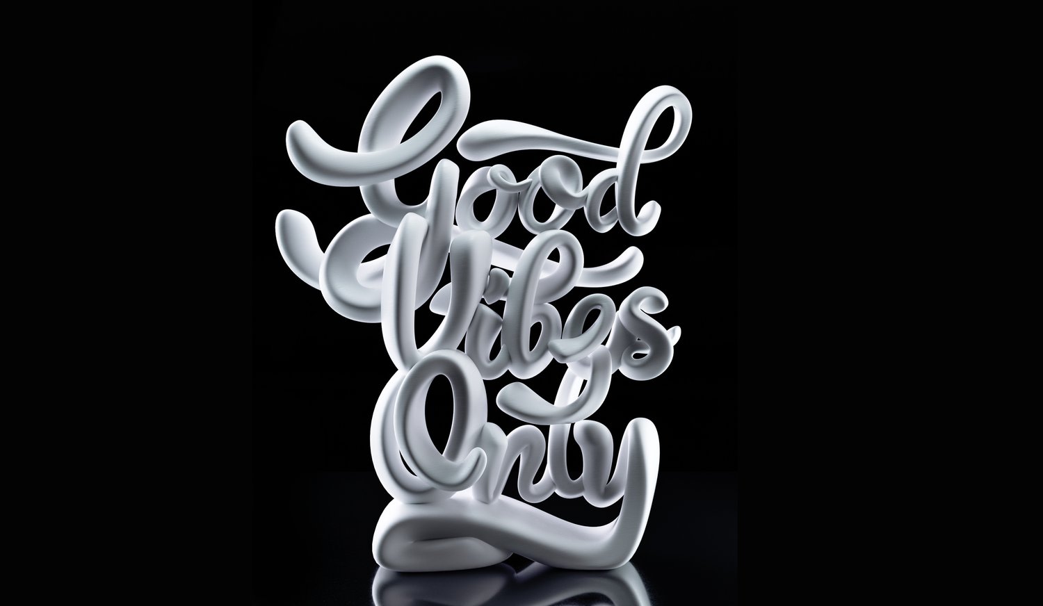 Good Vibes Only 3d Print Ben Fearnley Studio Cgi Art Design