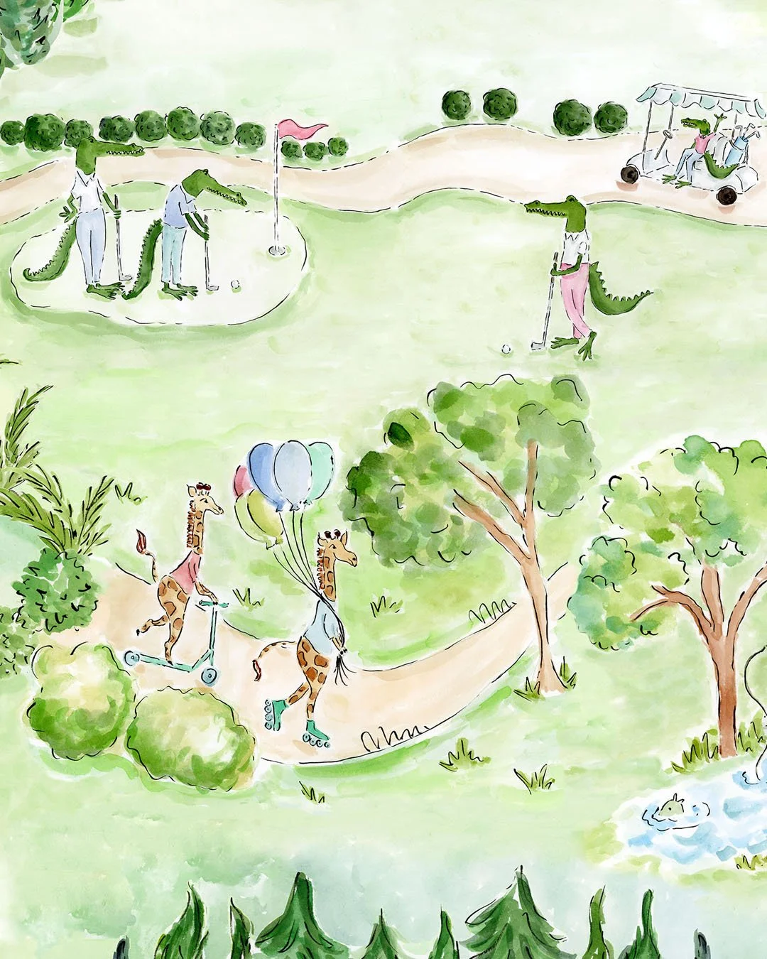  Green Planet Print Animal Sport Mural | Spring 2026 