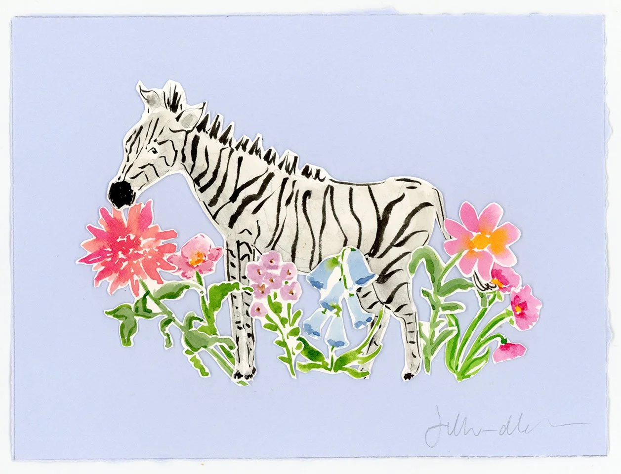zebra with flowers illustrated collage.jpg