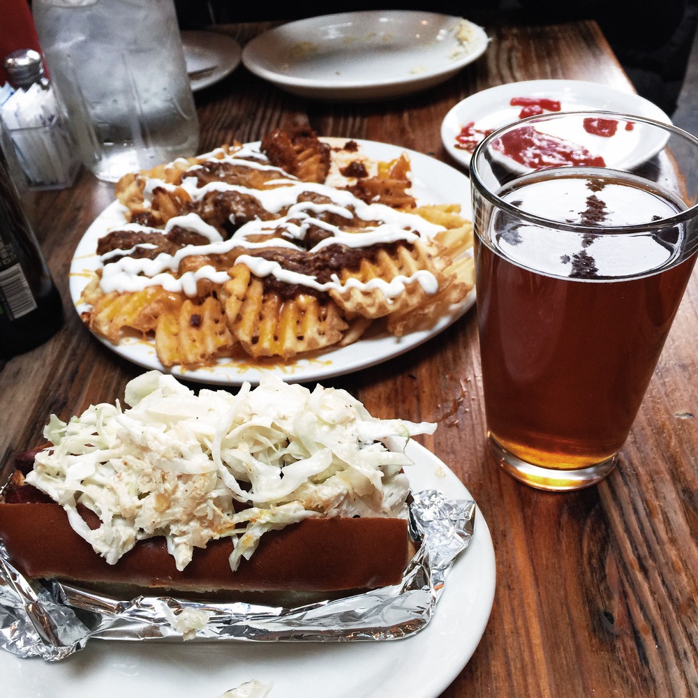   {frank restaurant for hot dogs and the dankest chili cheese waffle fries!}  