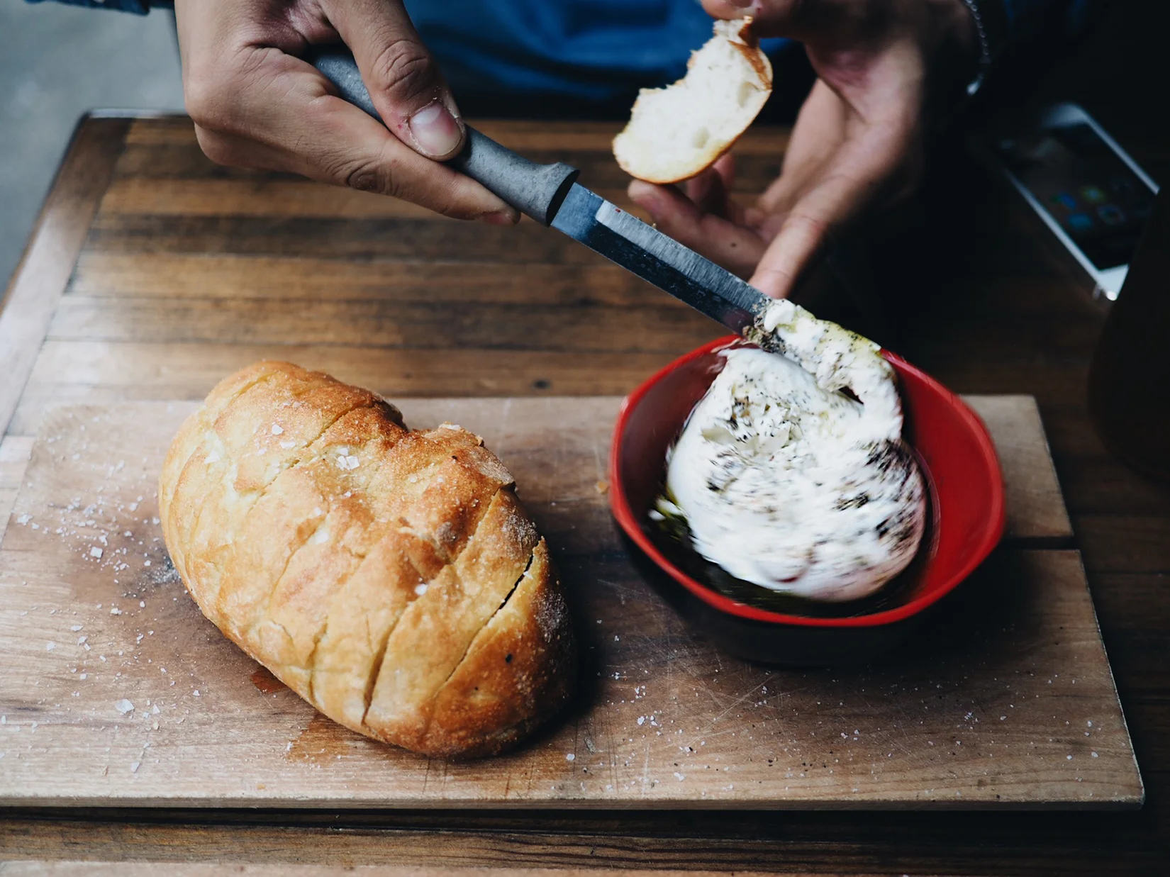{Sung spreads burrata 3.}