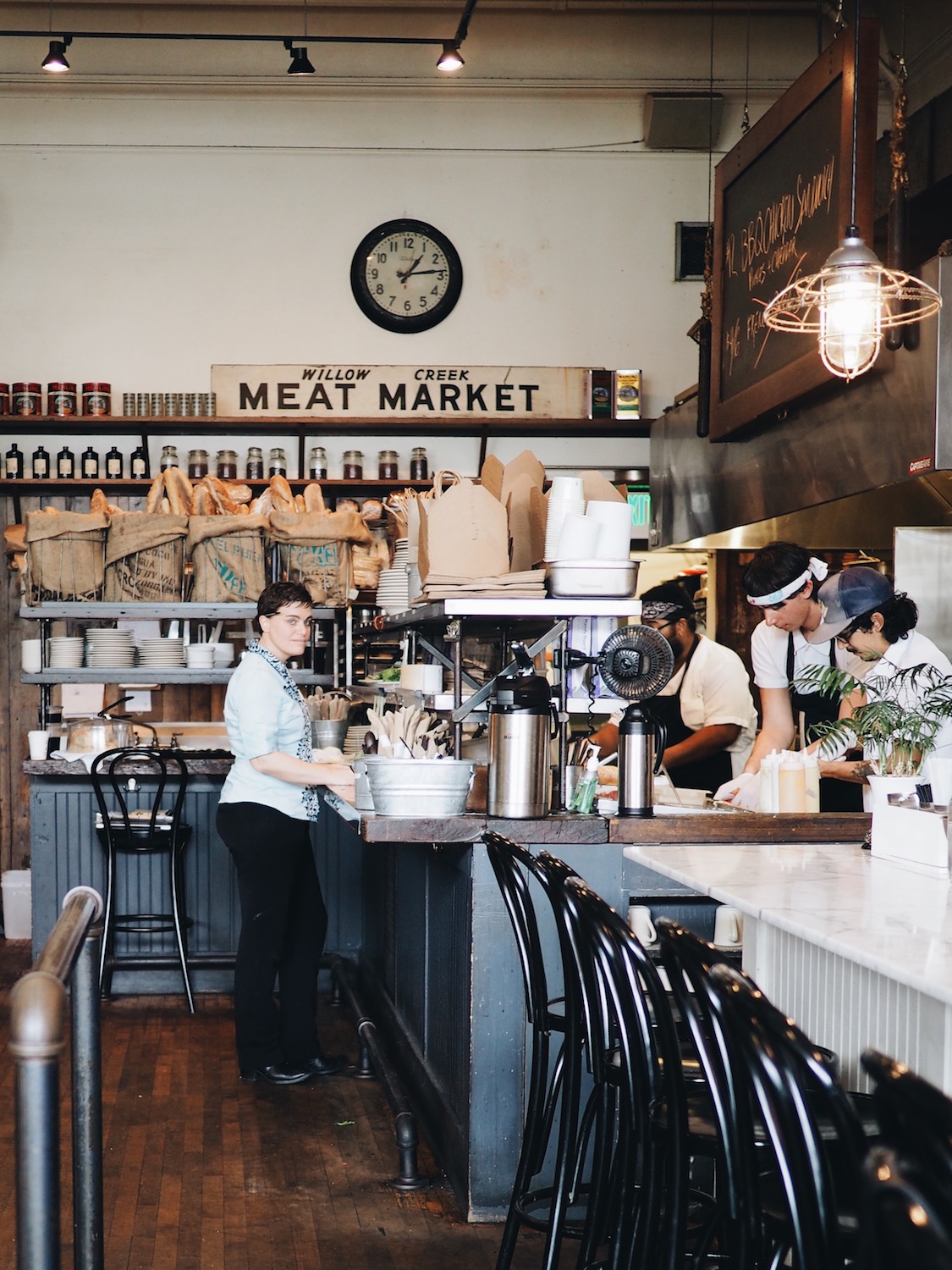 Meat market.
