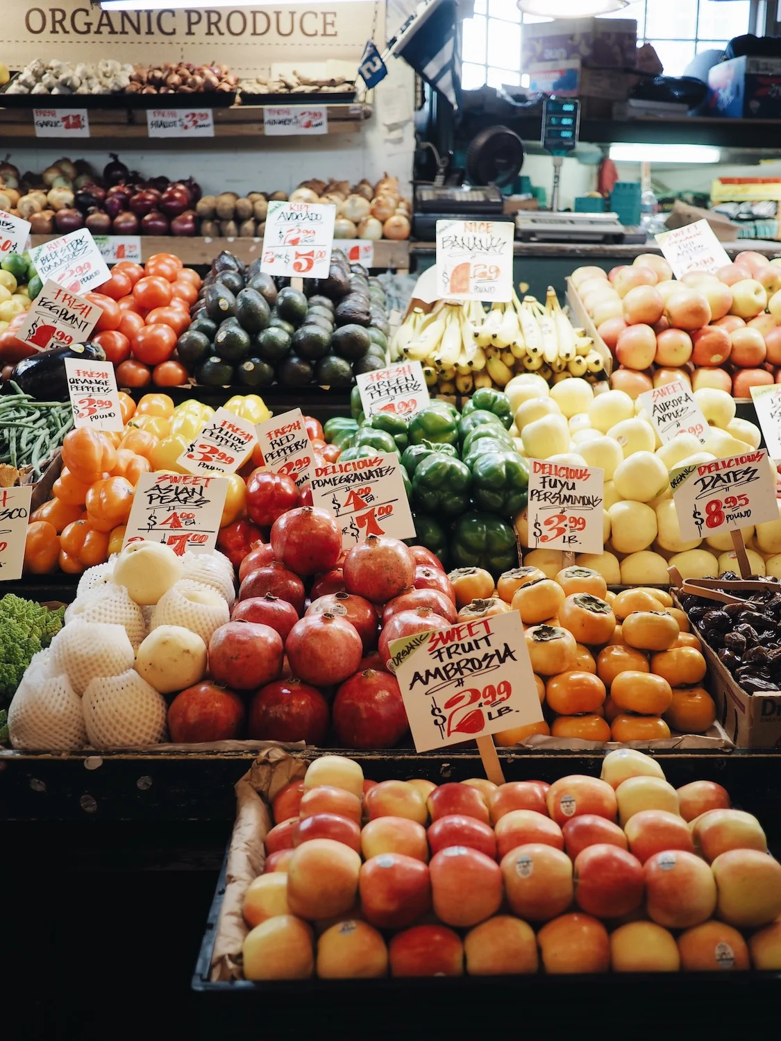 Fresh fruits.