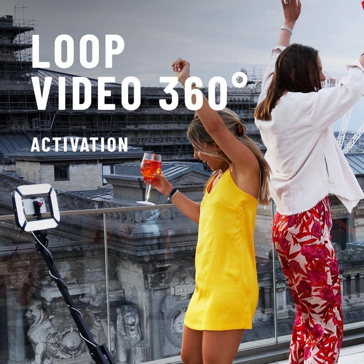 Our trendiest activation THE LOOP for @aperolspritz_be 

Last summer, Aperol Spritz chose our 360&deg; loop to give their guests maximum fun and entertainment at their rooftop event. As a result, guests loved making videos with their friends.

Prepar