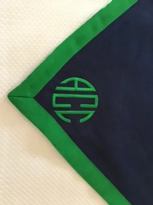 monogrammed brige table cover.JPG