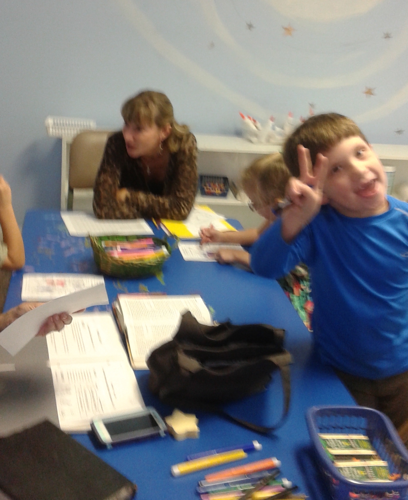 Jack having fun in his small group.