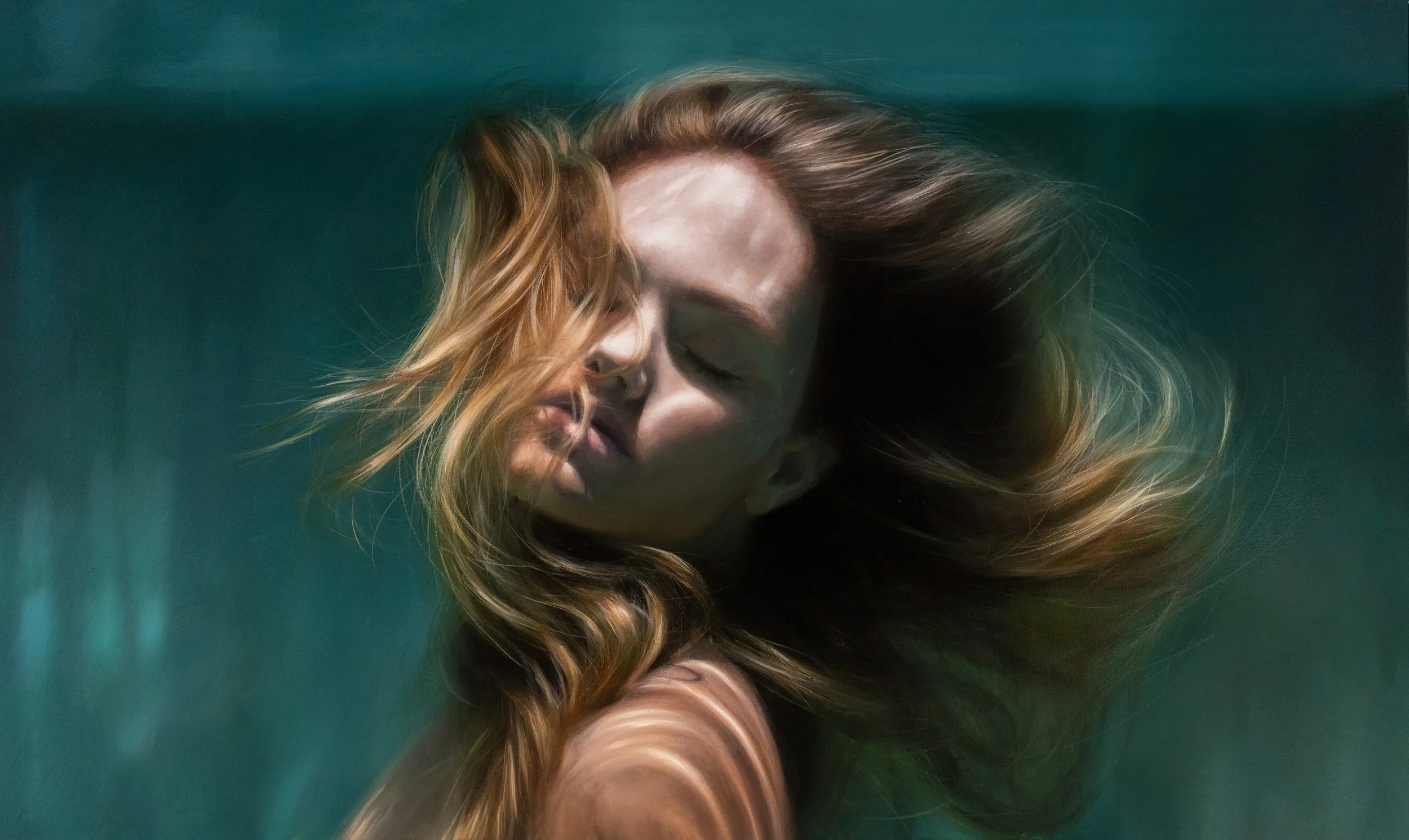 Falling into Grace| 36"x60"| oil on canvas | 2026