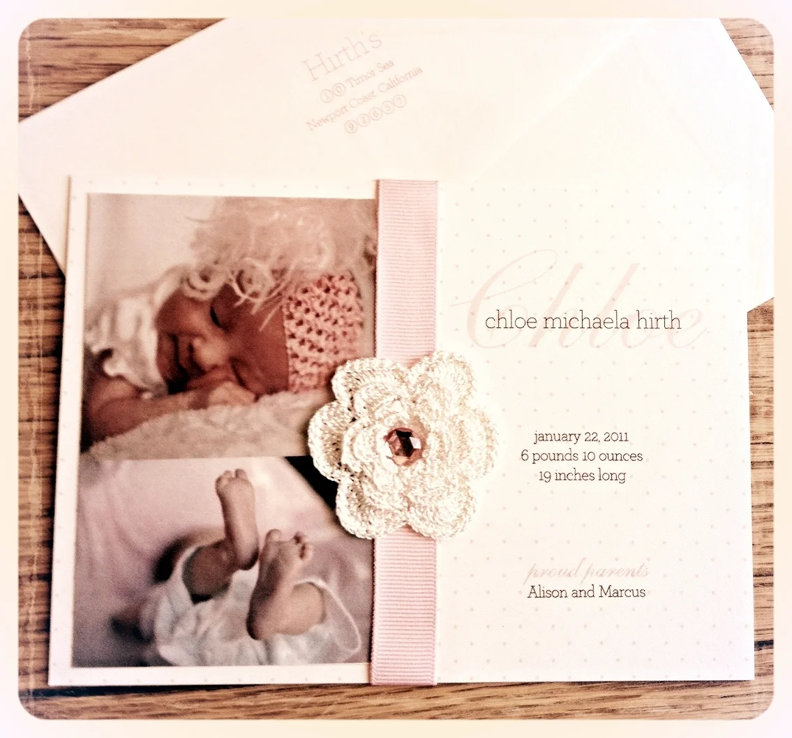 Baby Girl Baby Announcement