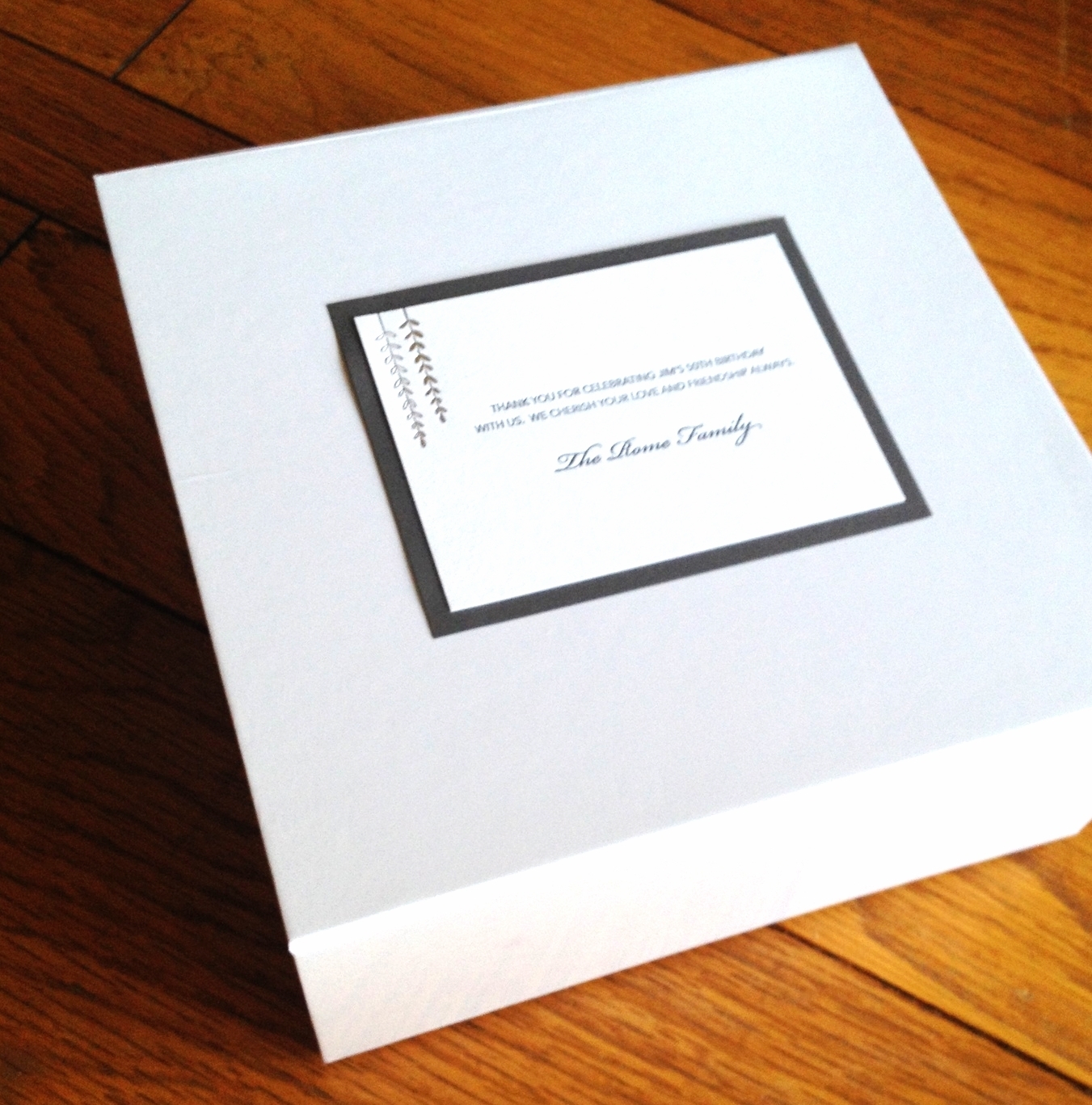 Thank you letterpressed cards