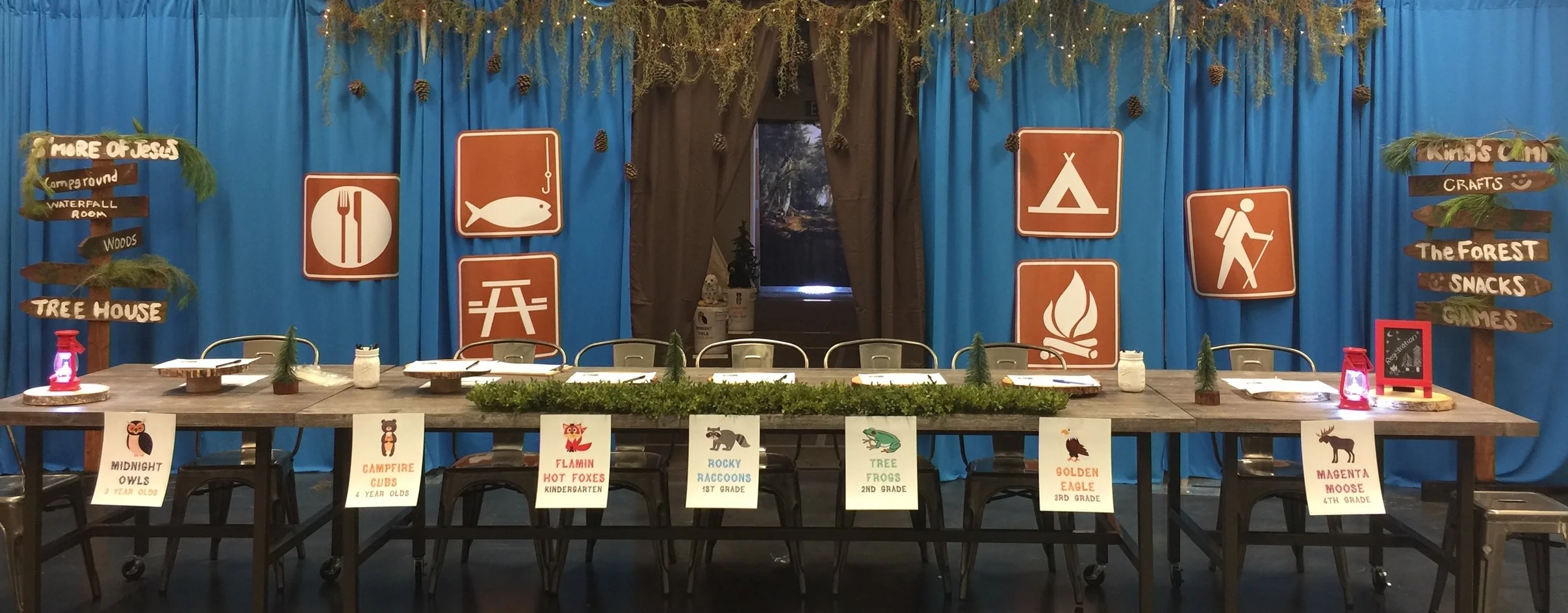 Camp Out VBS Registration Table