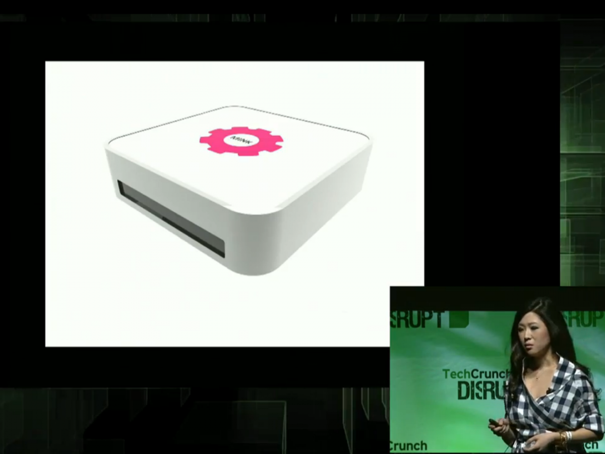 Grace Choi demonstrating the Mink printer that may revolutionize the beauty industry. 