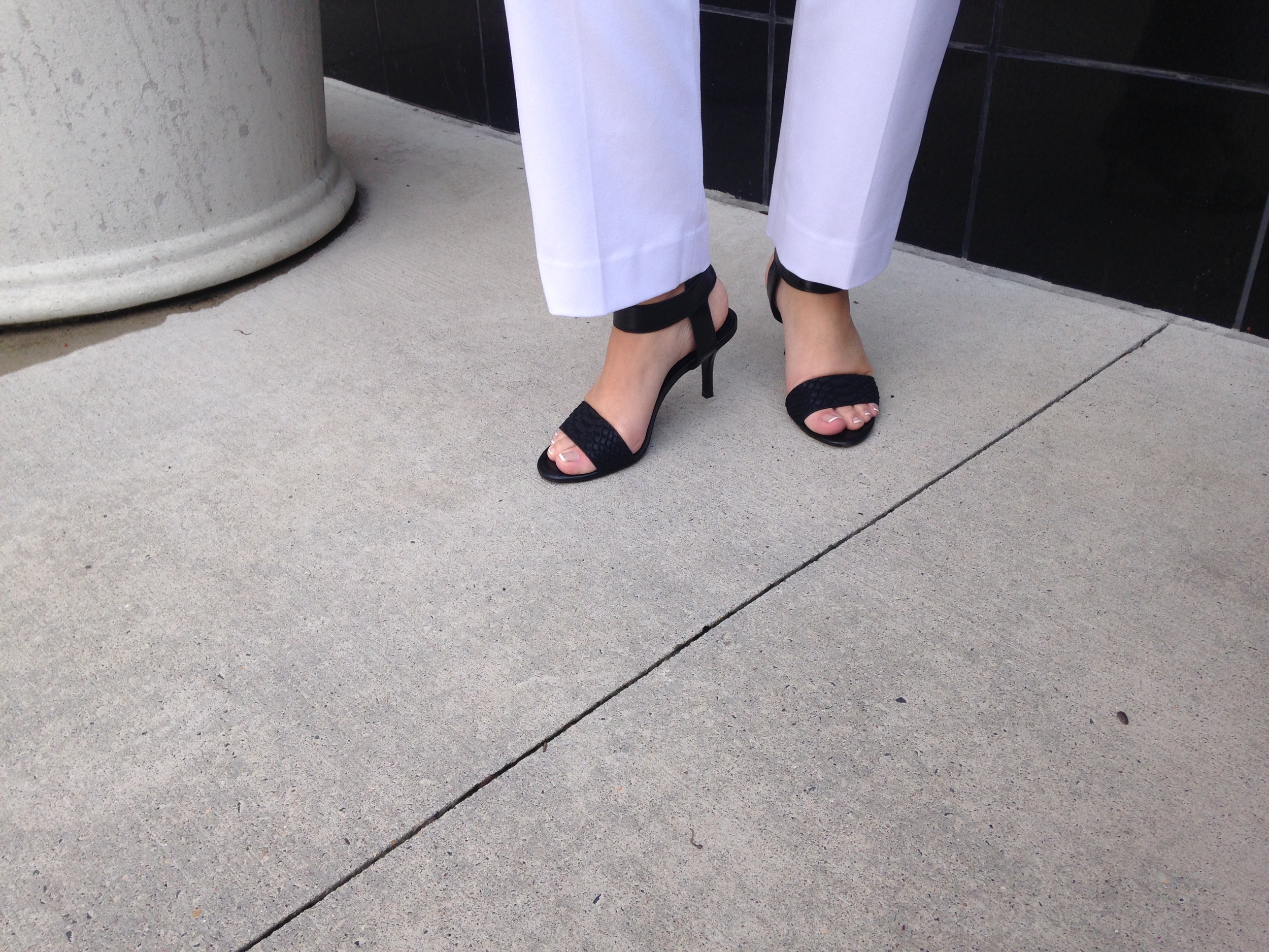 SummerSox No-Show Socks in Black High Heels Sandals