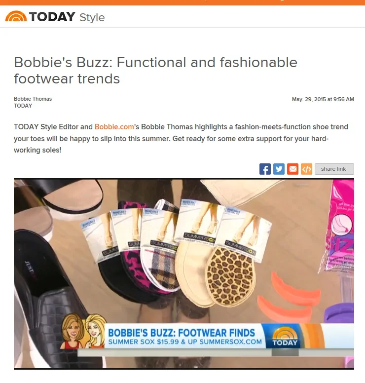 SummerSox featured on TODAY SHOW & Bobbie's Buzz